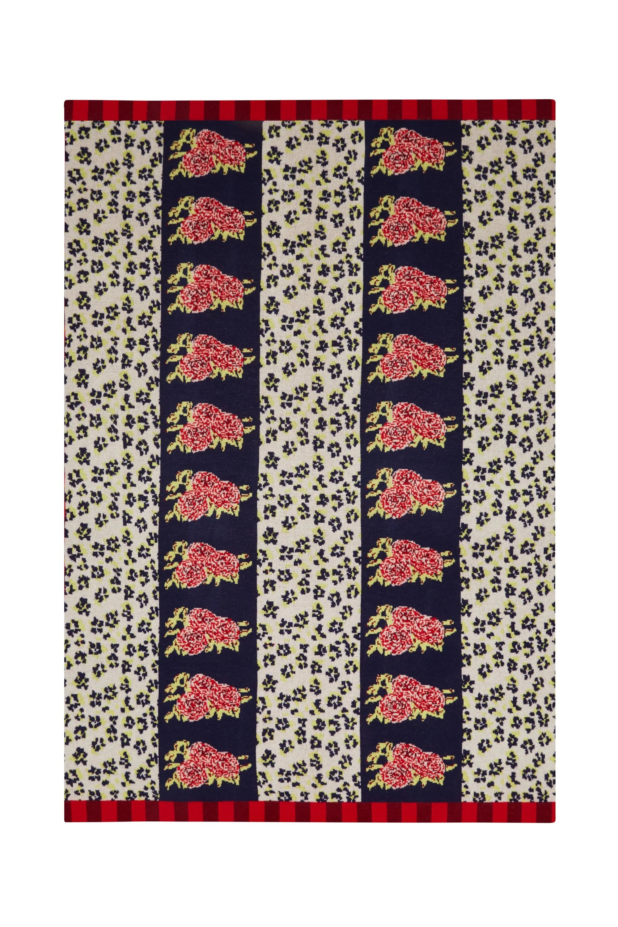 Leopard Stripes Dark Blue Blanket