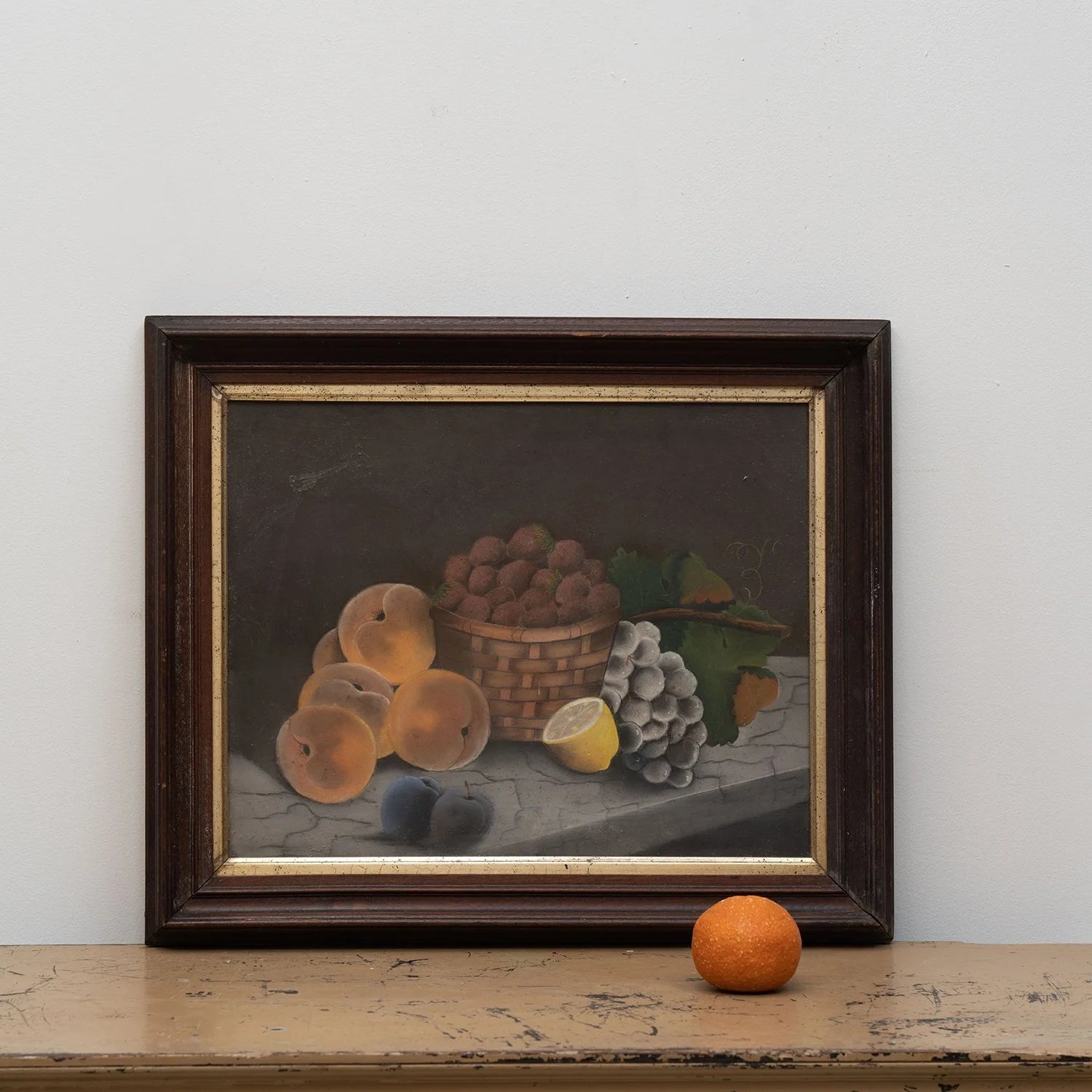 AMERICAN FOLK ART PASTEL STILL LIFE