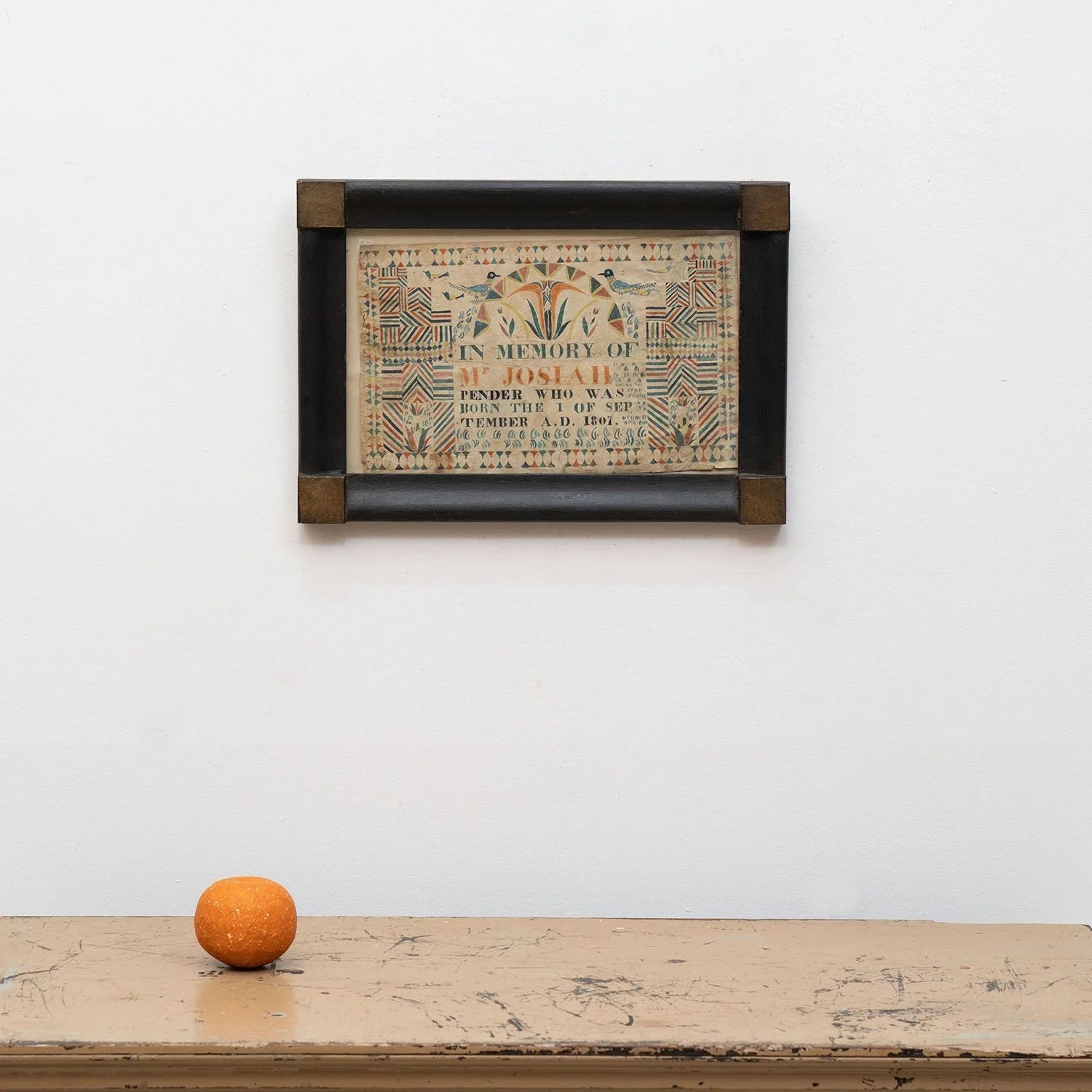 SHAKER FOLK ART MEMORIAL PAINTING