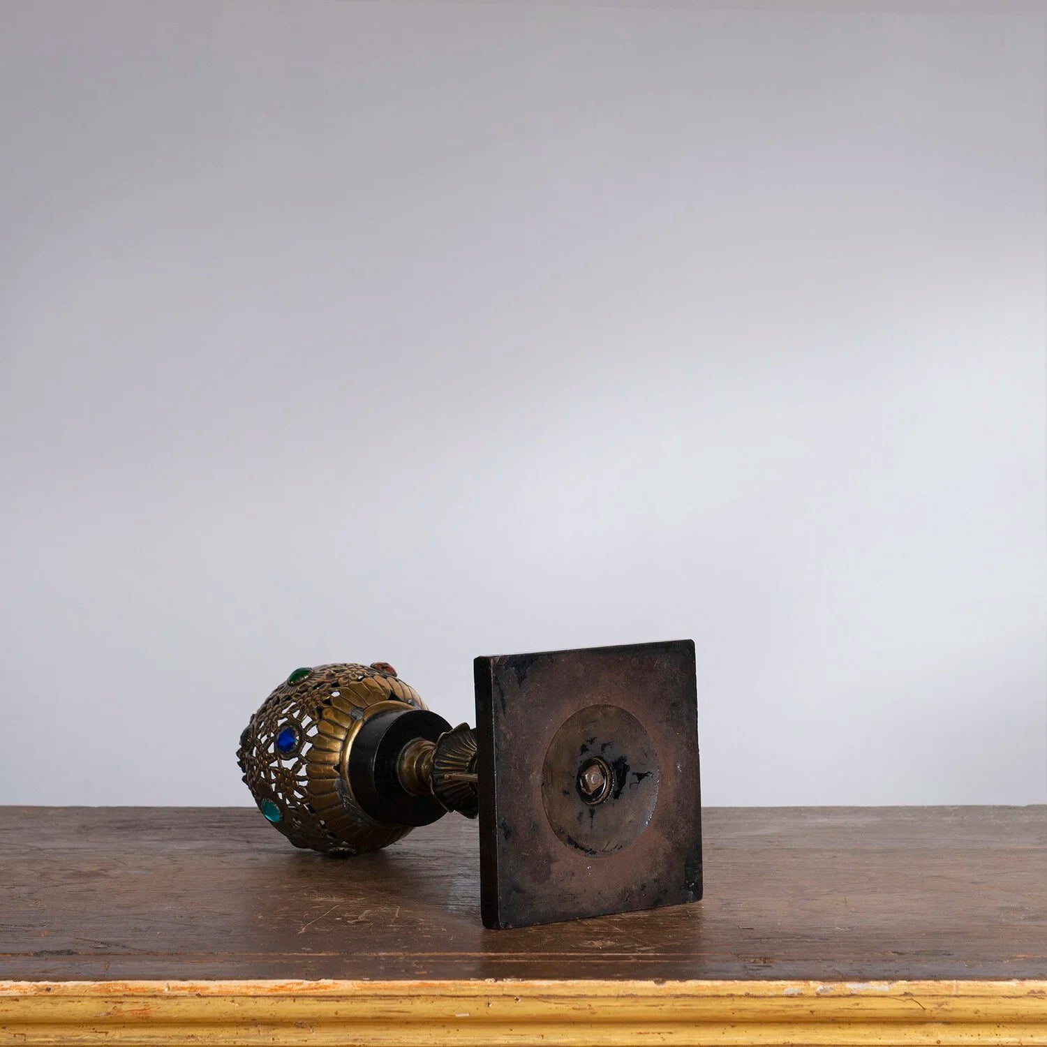 AESTHETIC MOVEMENT JEWELED CANDLE HOLDER