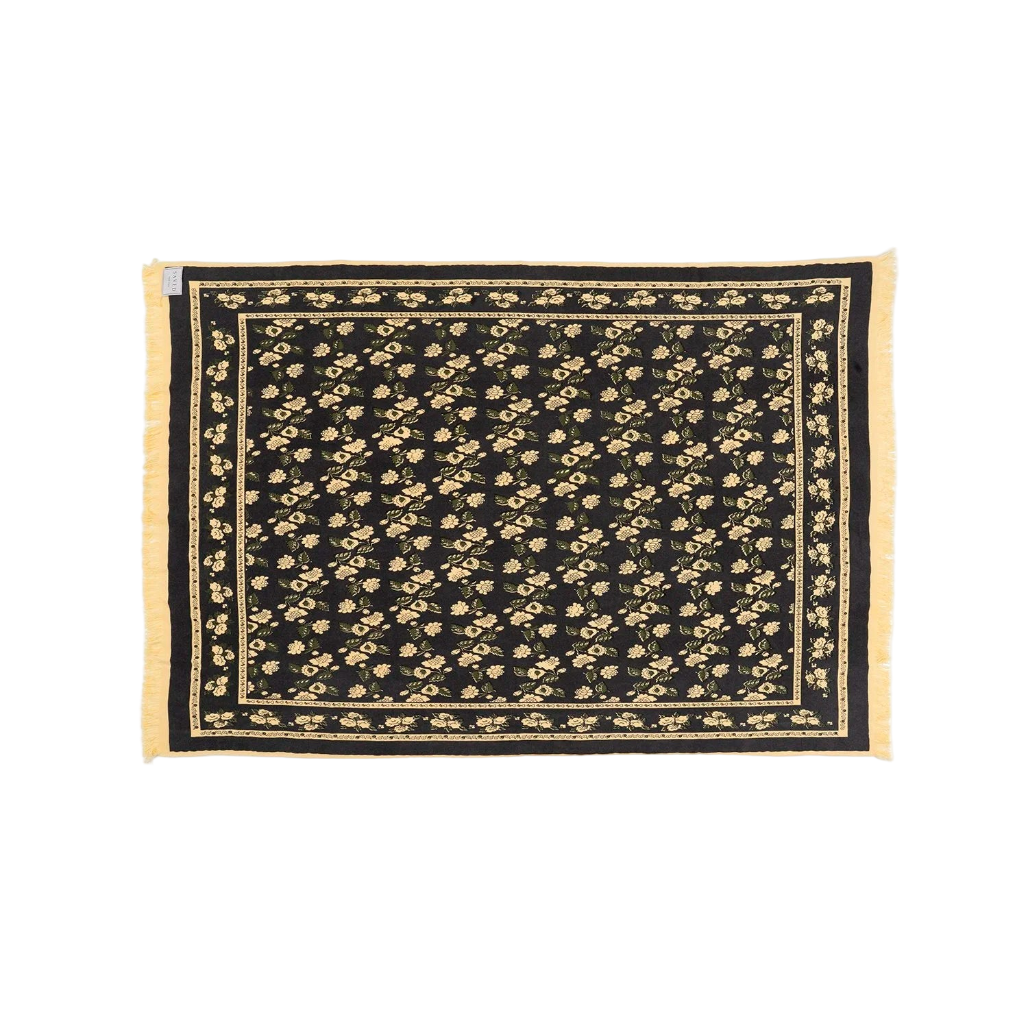 BLACK ROSE Woven Cashmere Throw