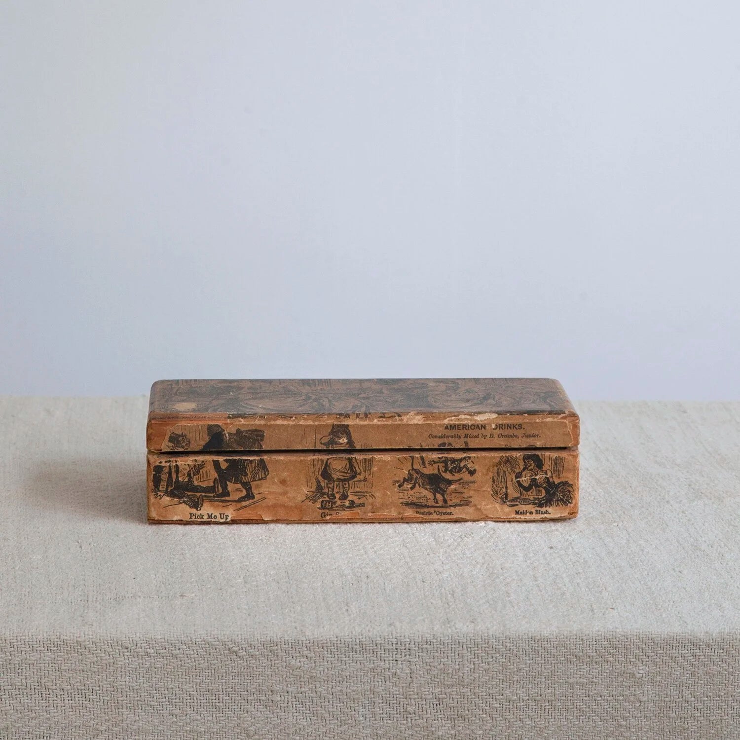 VICTORIAN PAPER COVERED DRESSER BOX