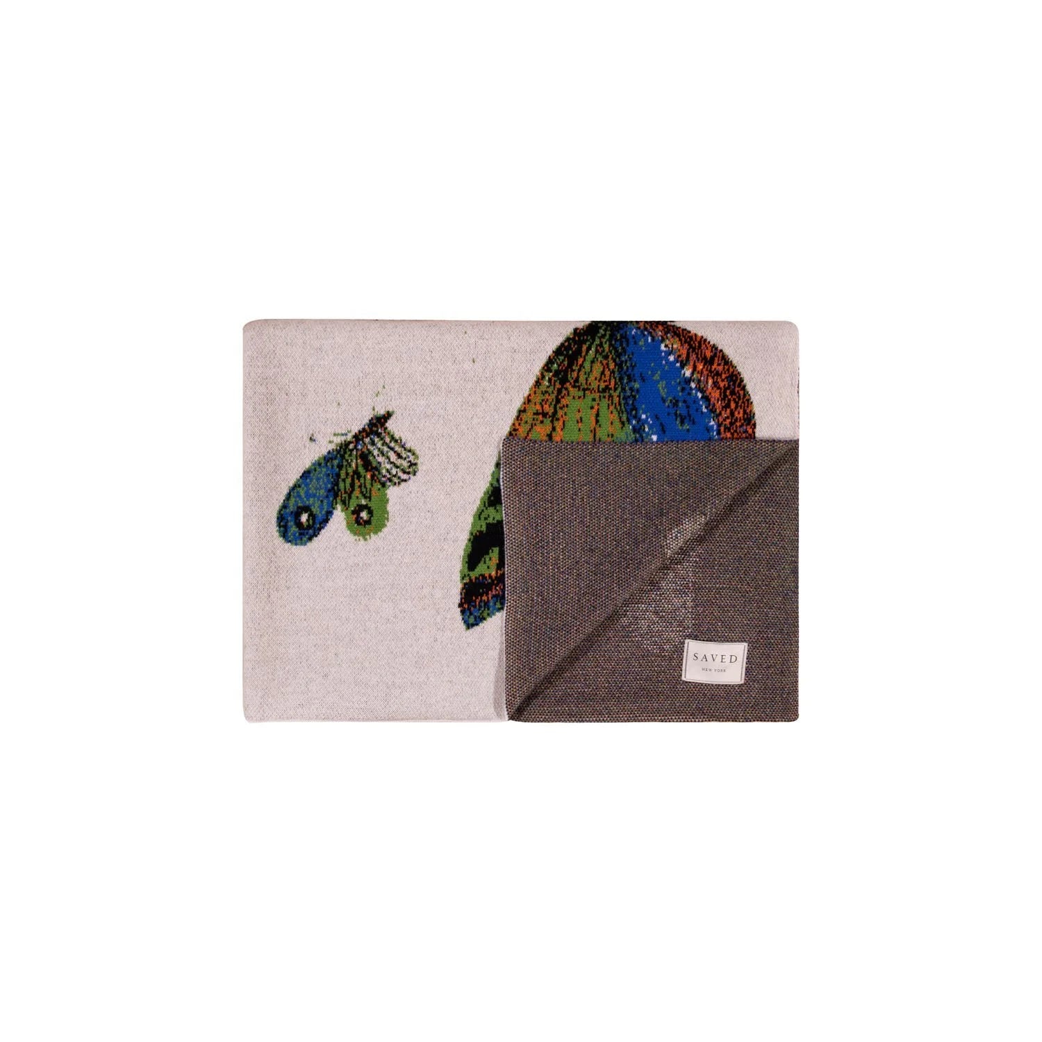 "Butterfly Study" Cashmere Blanket