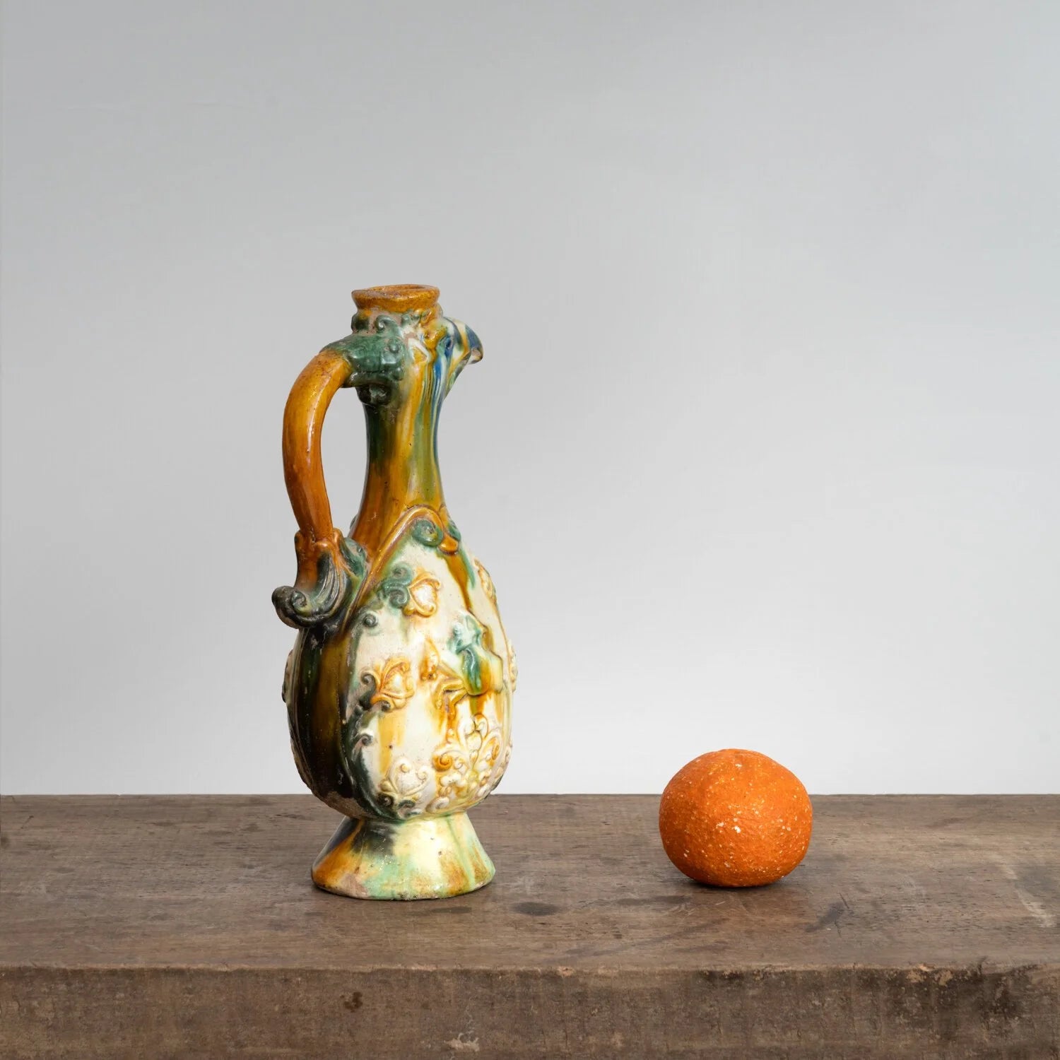 SANCAI POTTERY PHOENIX FORM EWER