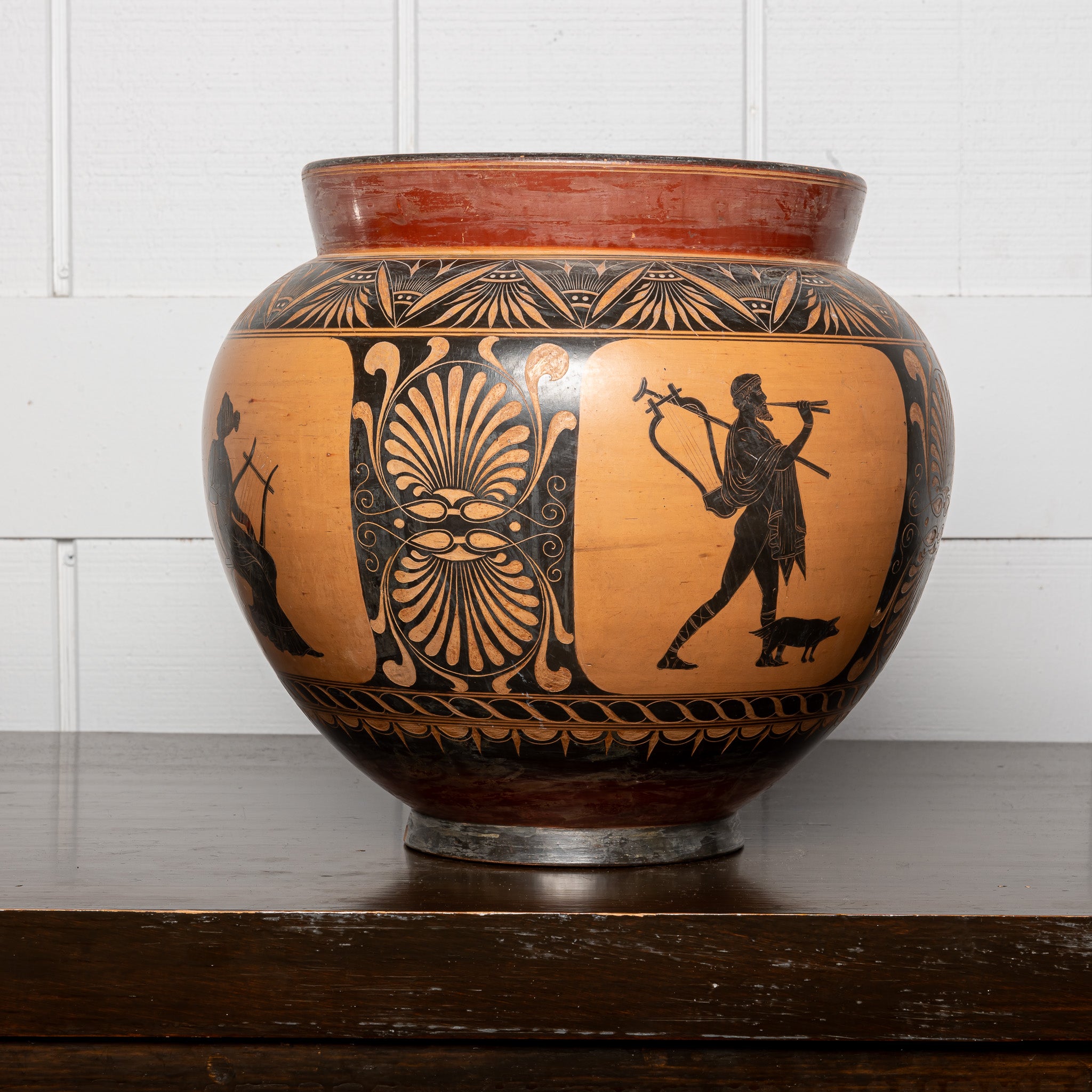 Grand Tour Greek Attic Vase, 19th Century Ceramic