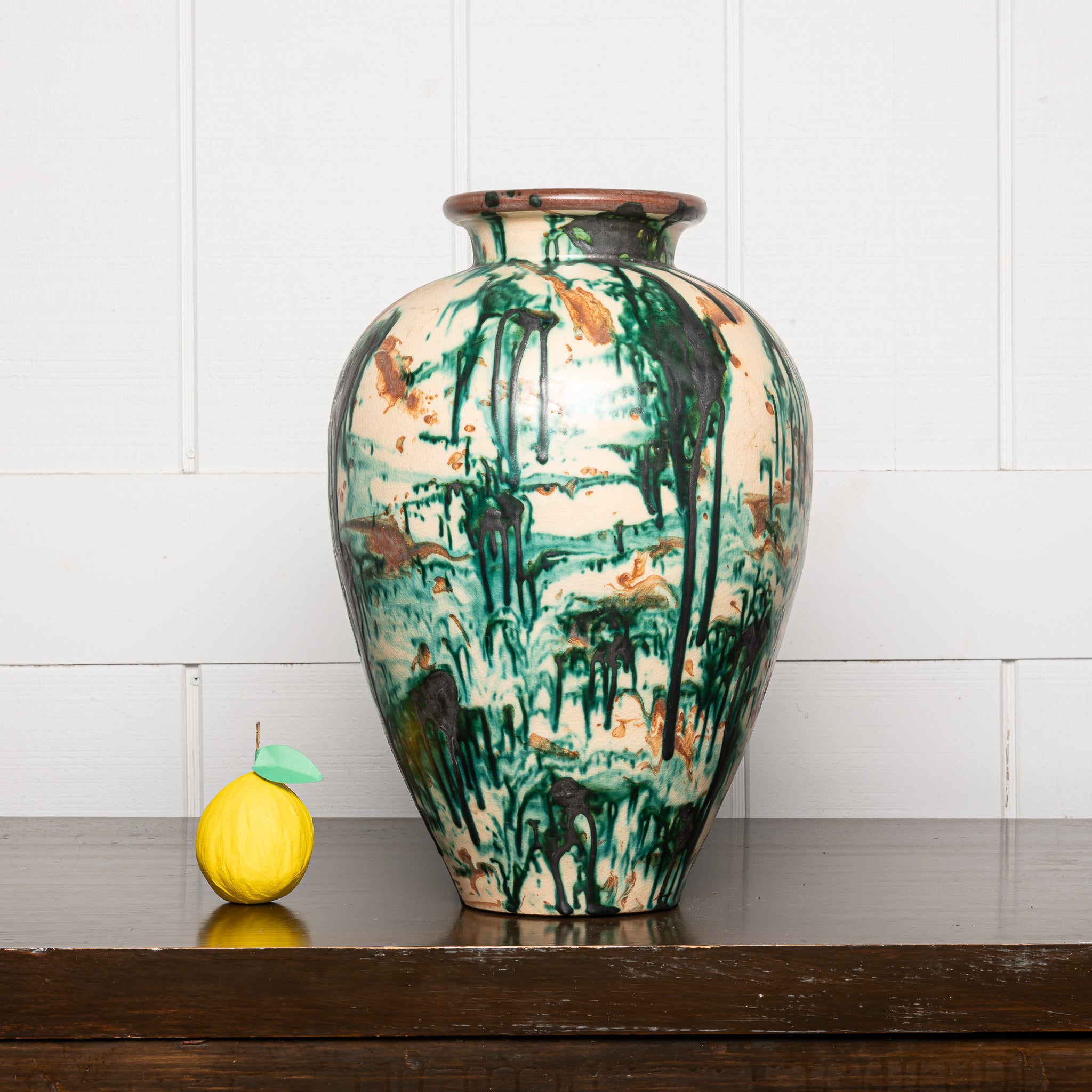 Swedish Ceramic Floor Vase, Early 20th Century