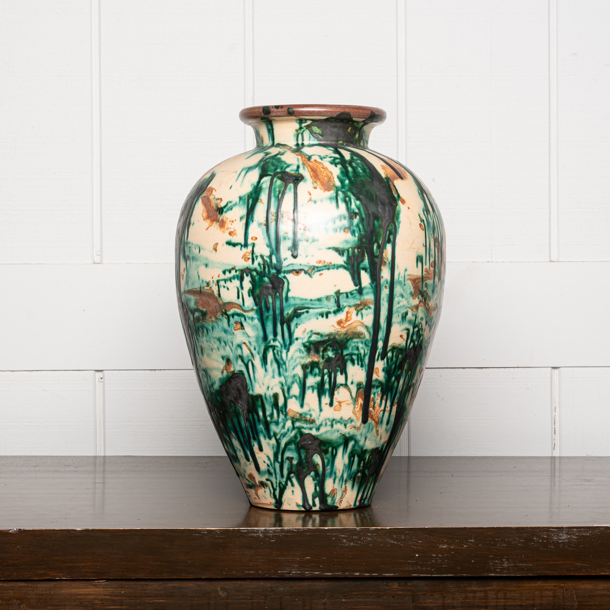 Swedish Ceramic Floor Vase, Early 20th Century