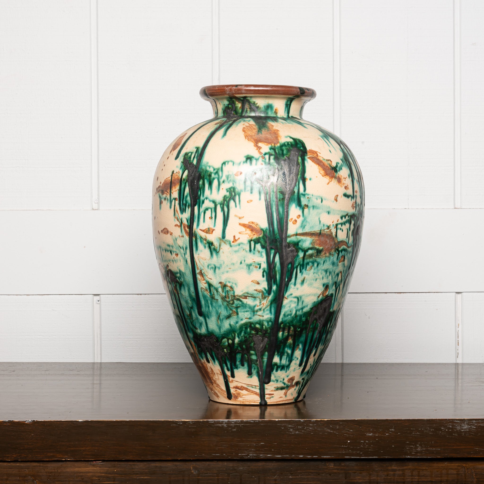 Swedish Ceramic Floor Vase, Early 20th Century