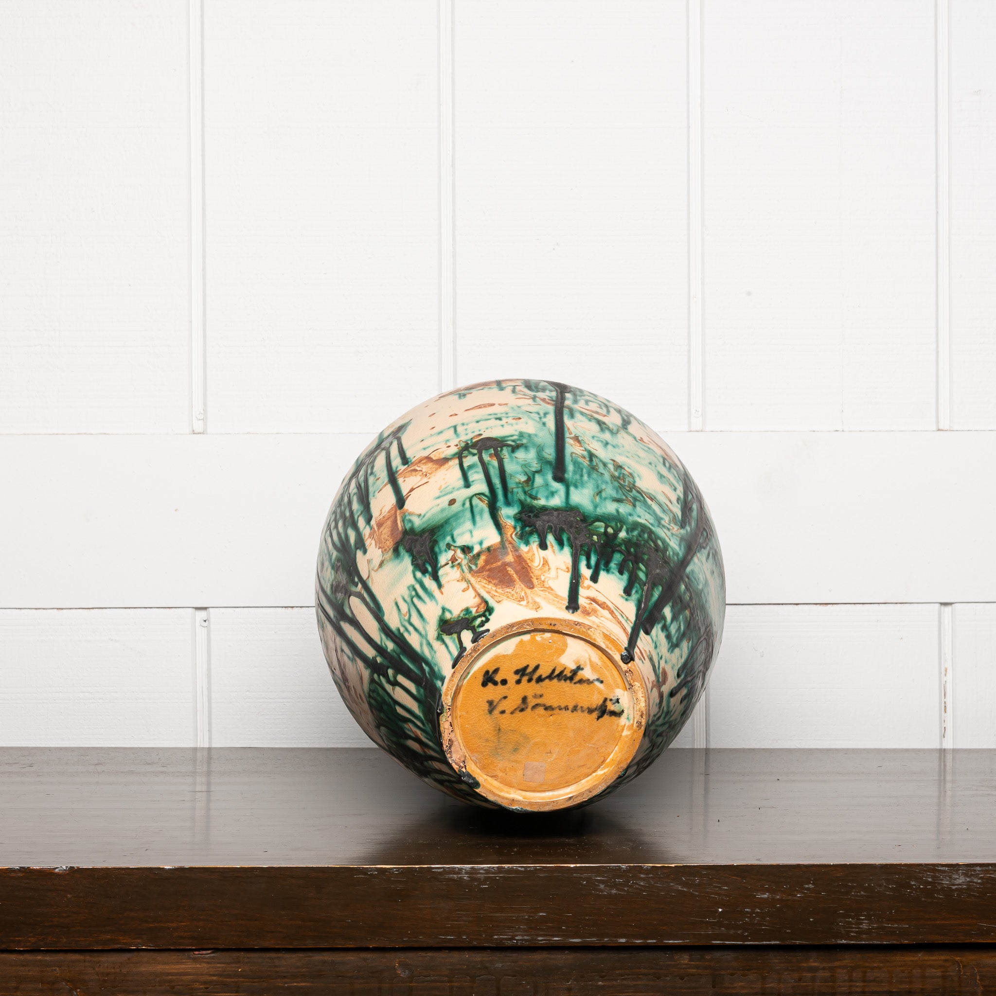 Swedish Ceramic Floor Vase, Early 20th Century