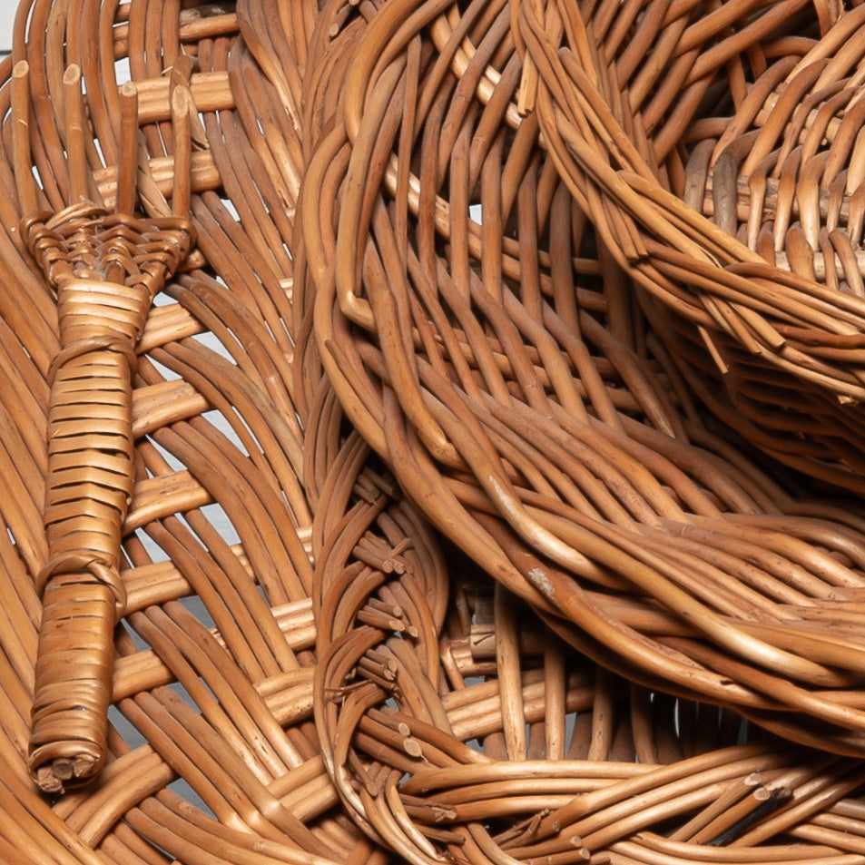 French Rattan Trompe L'Oeil Sculpture Decorative Object