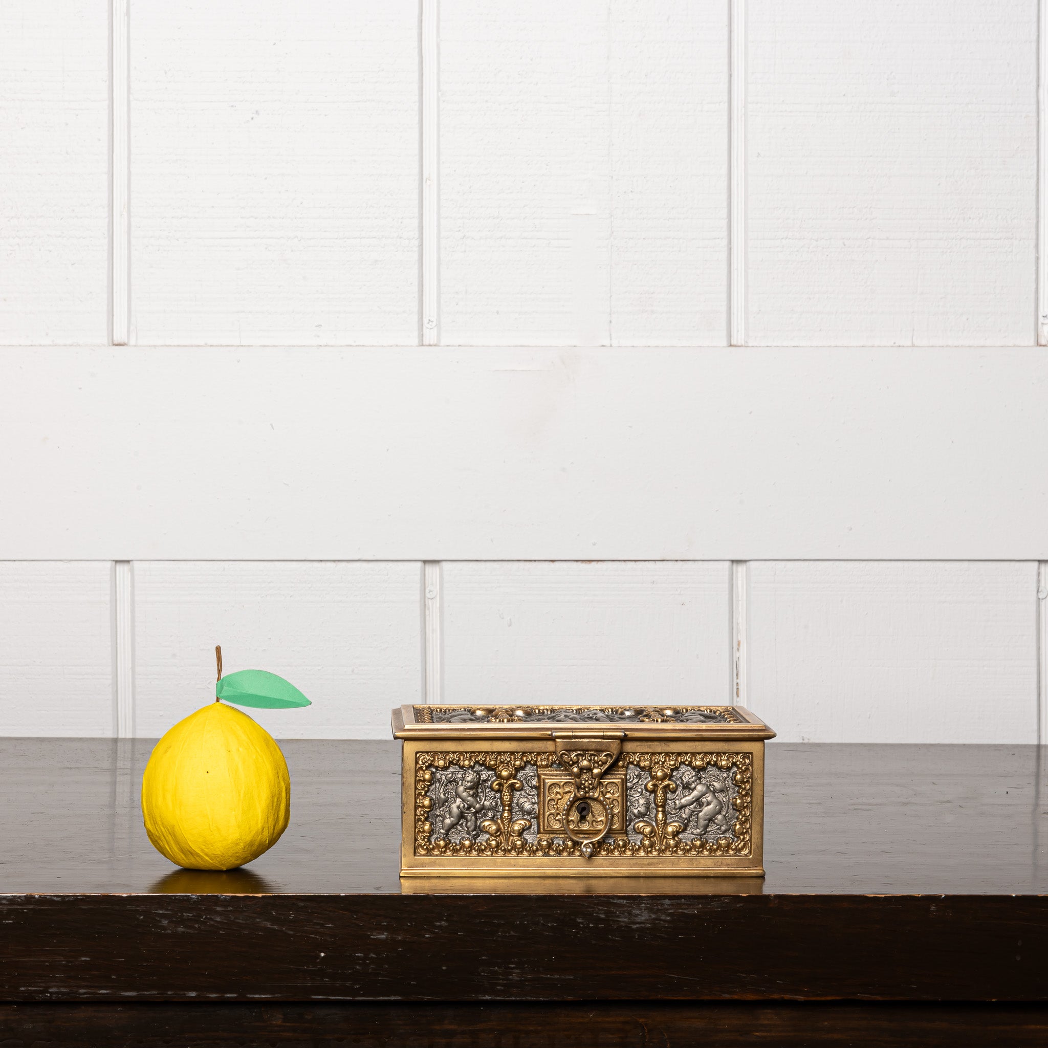 19th Century Brass Casket Table Box
