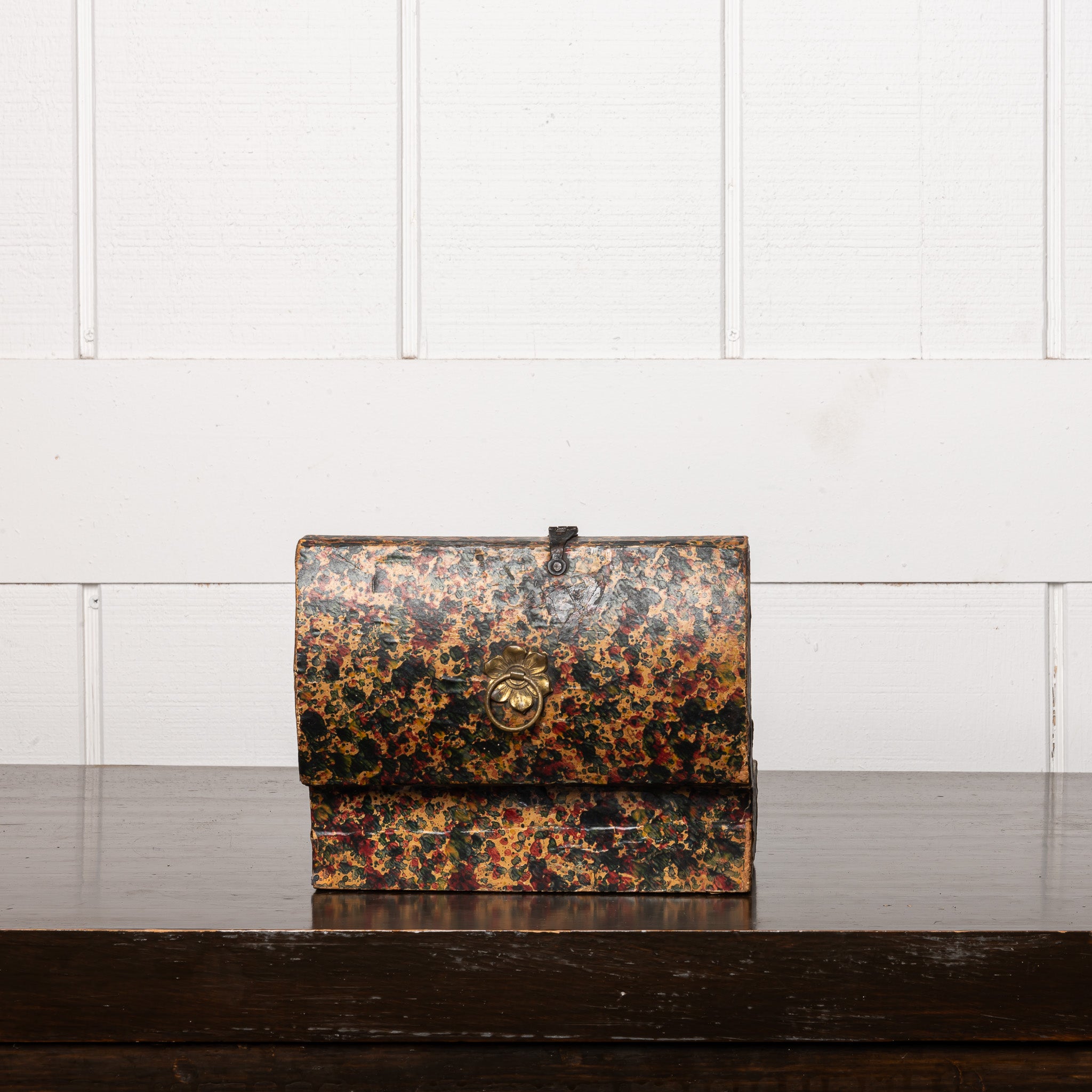 19th Century American Paint-Decorated Document Box