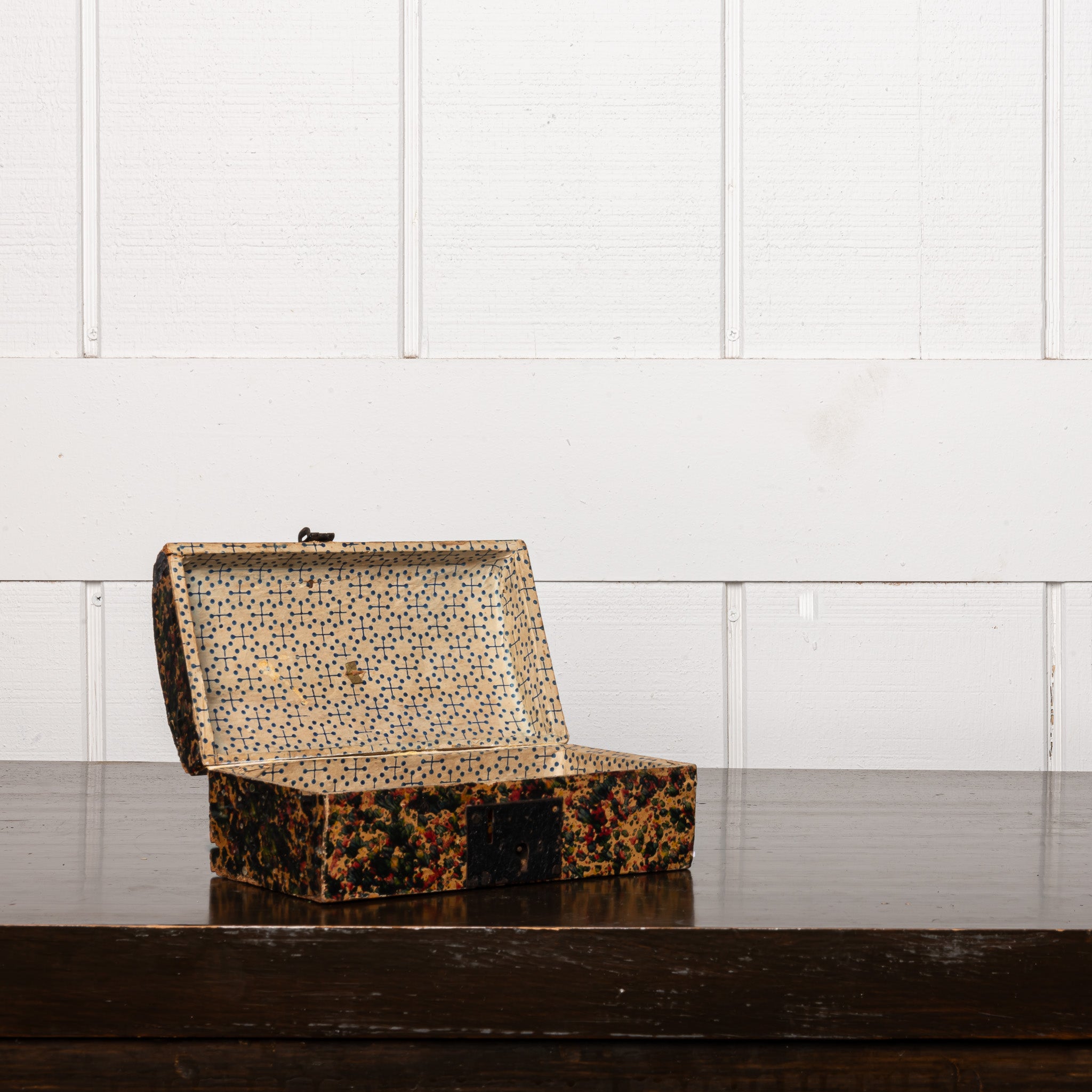 19th Century American Paint-Decorated Document Box