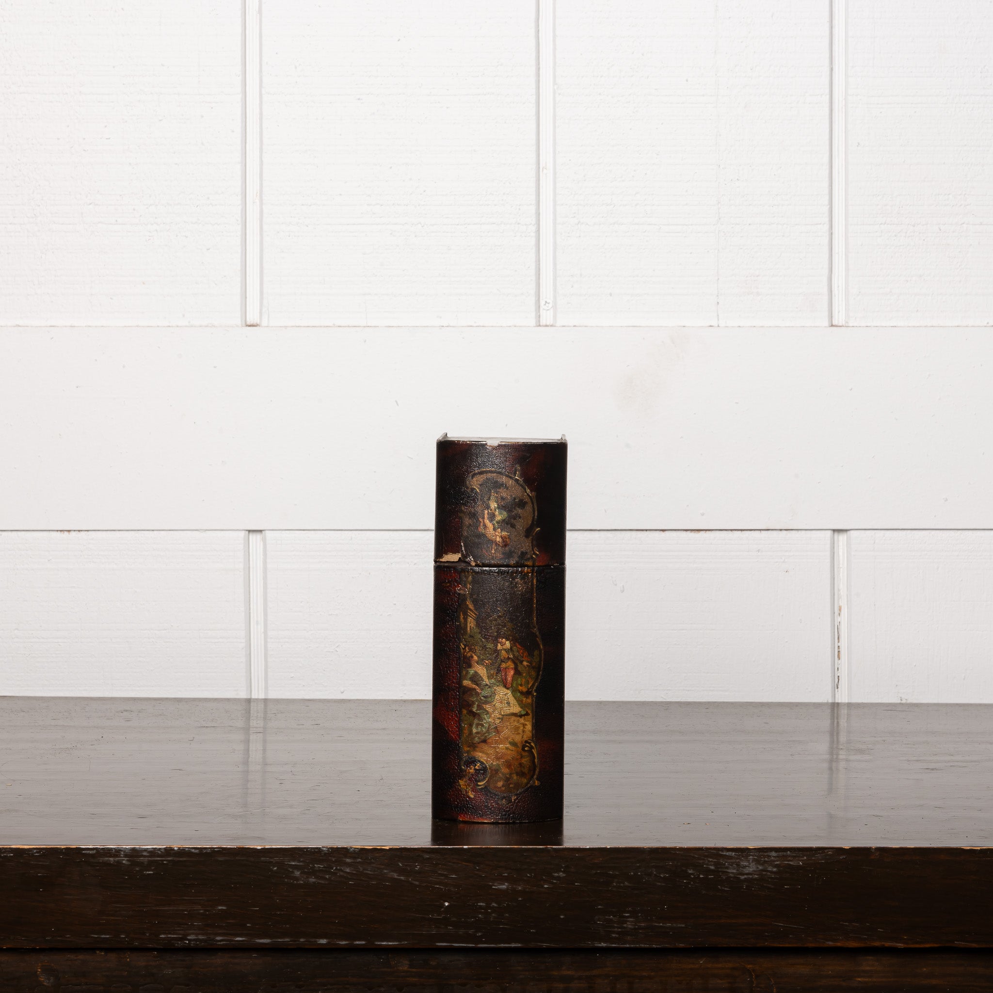 19th Century French Papier-Mâché Lacquer Bookform Box