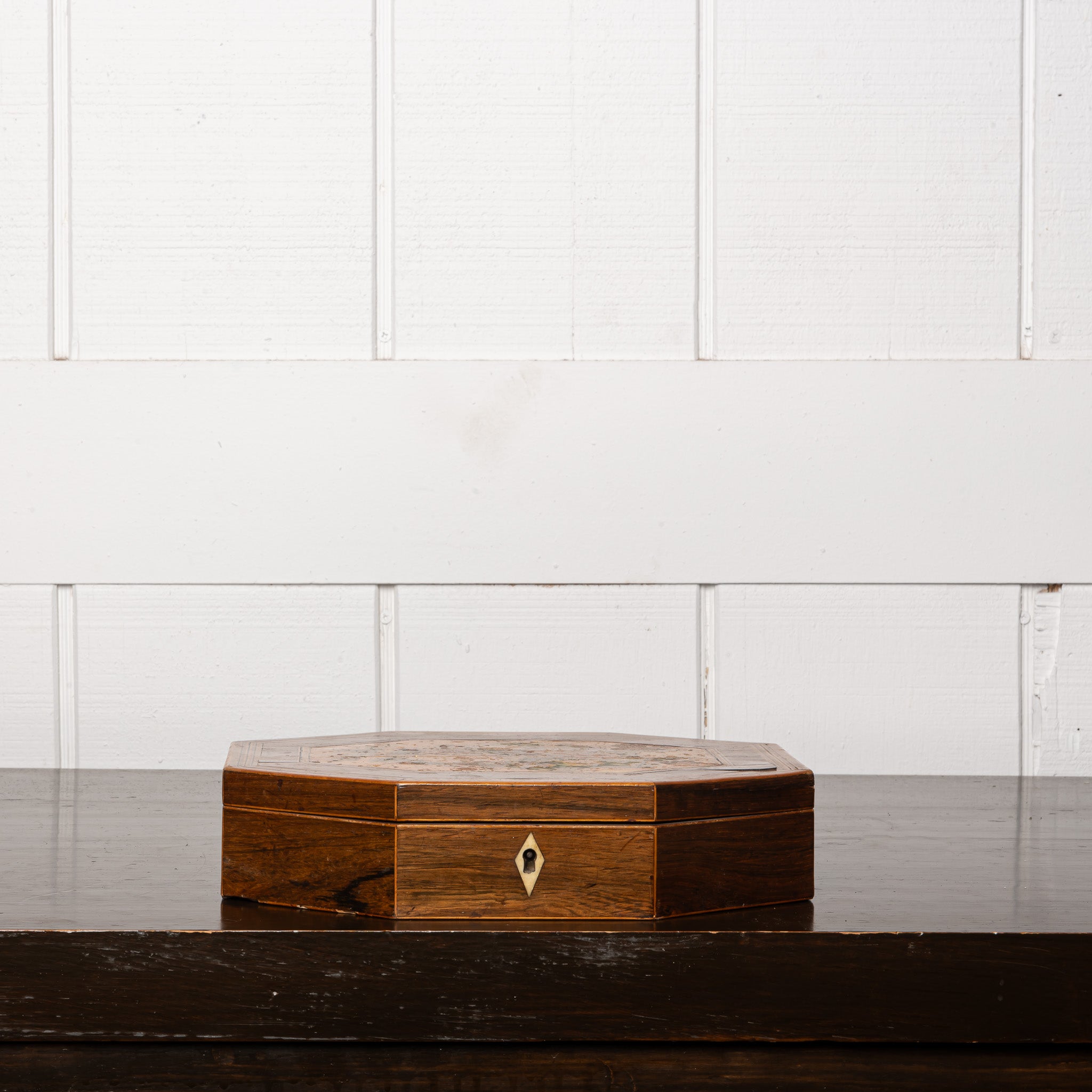 18th Century English Octagonal Sewing Box