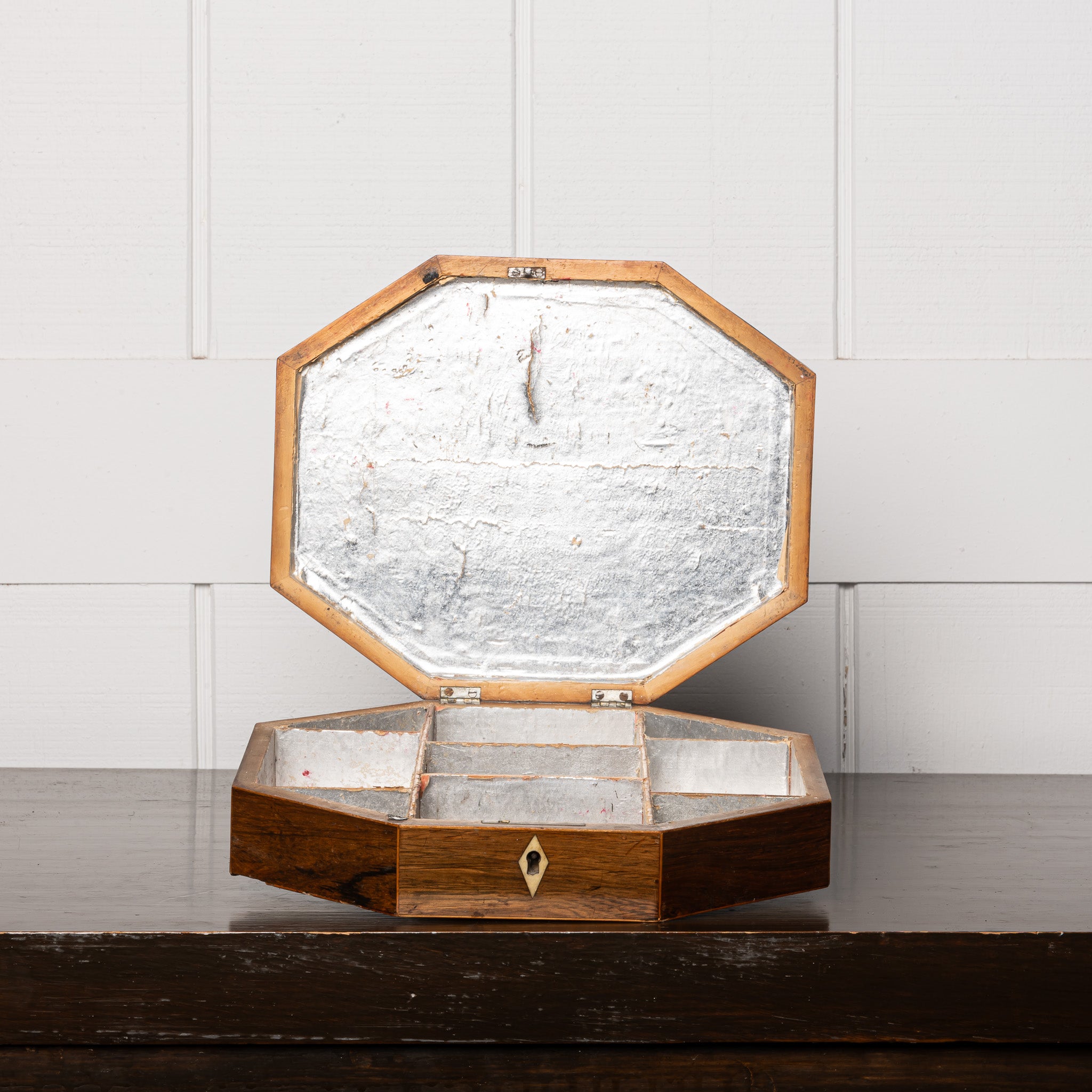 18th Century English Octagonal Sewing Box