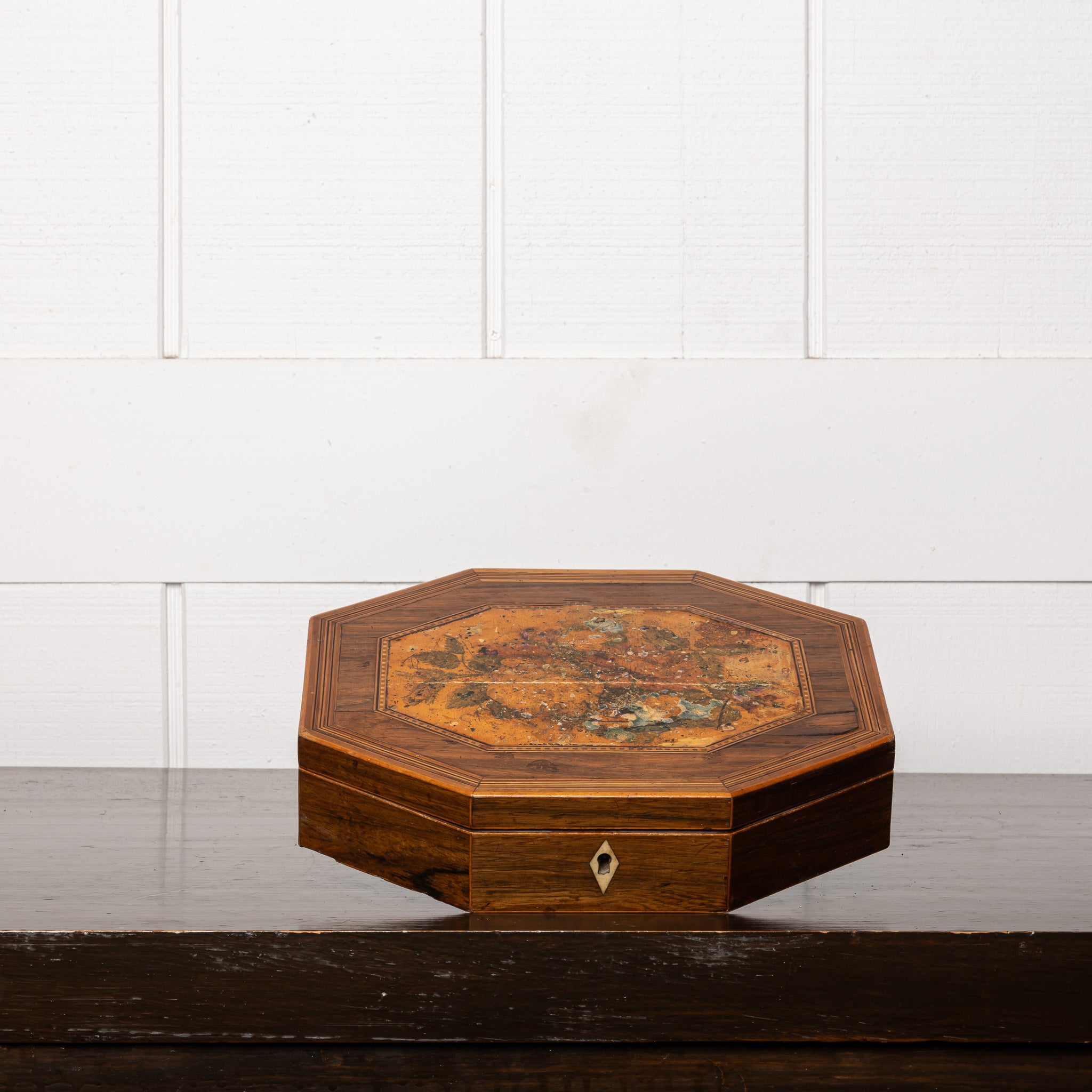 18th Century English Octagonal Sewing Box