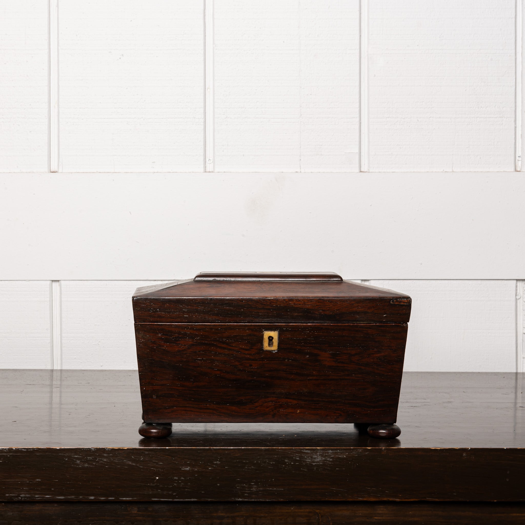 19th Century English Mahogany Tea Caddy
