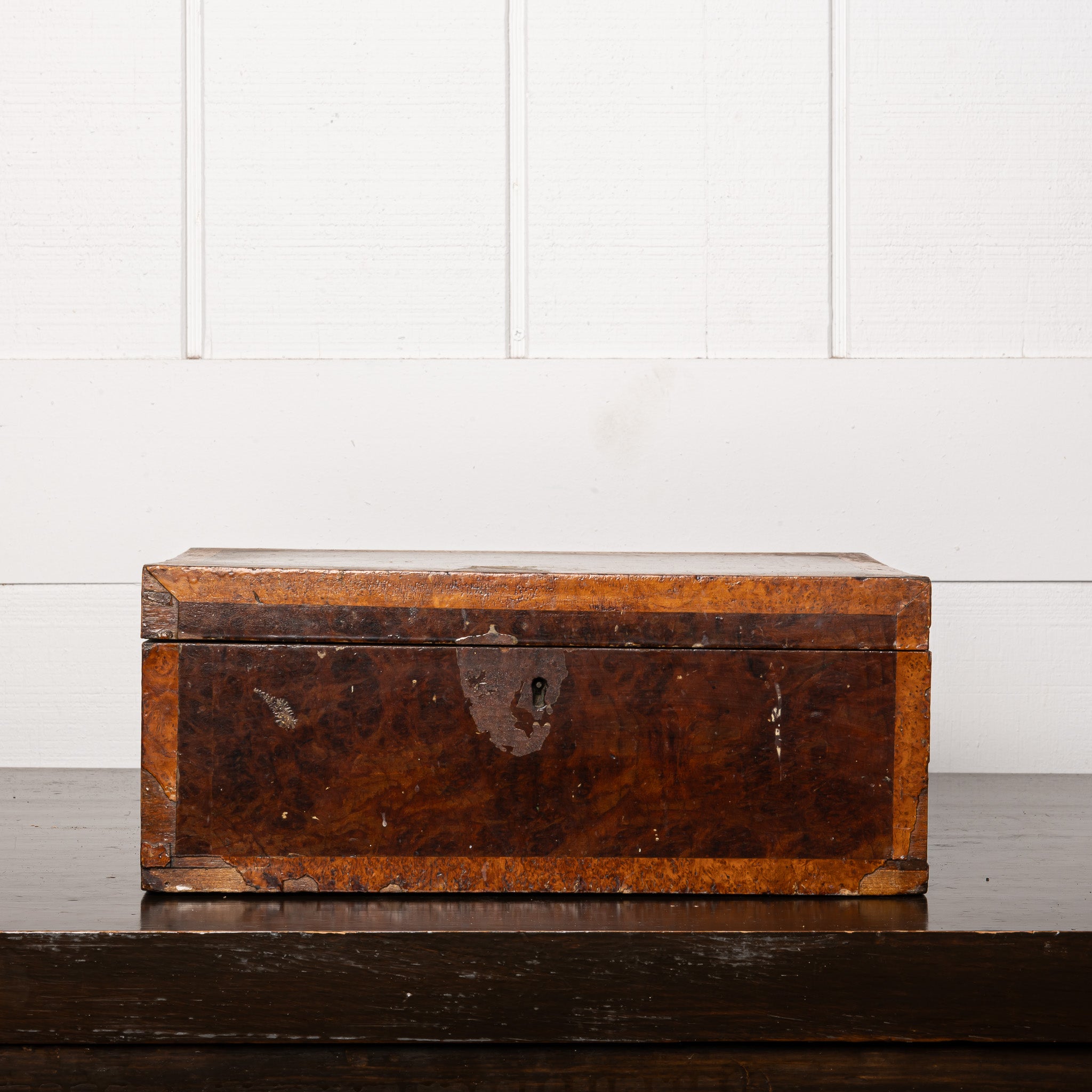 19th Century Russian Burl Wood Document Box