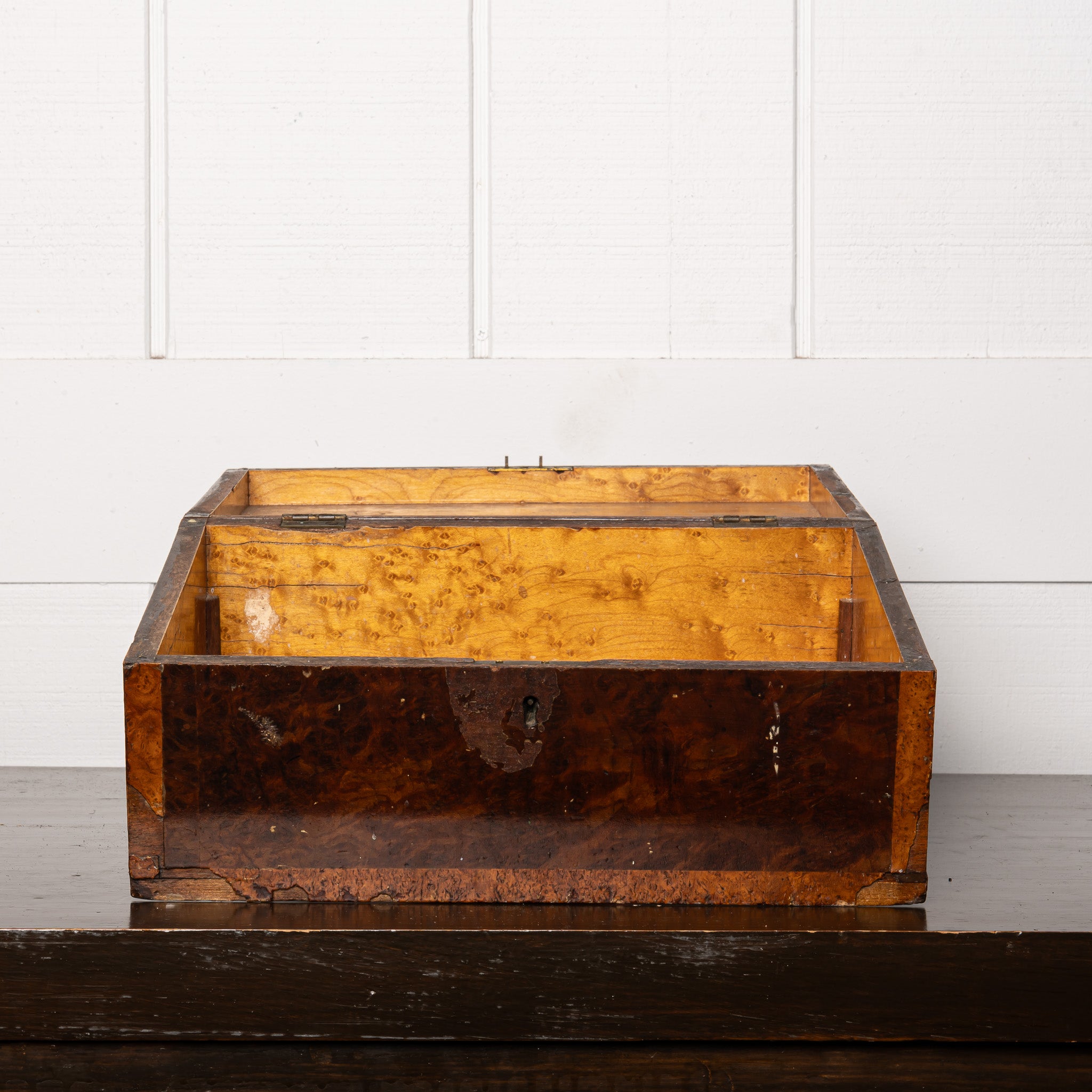 19th Century Russian Burl Wood Document Box