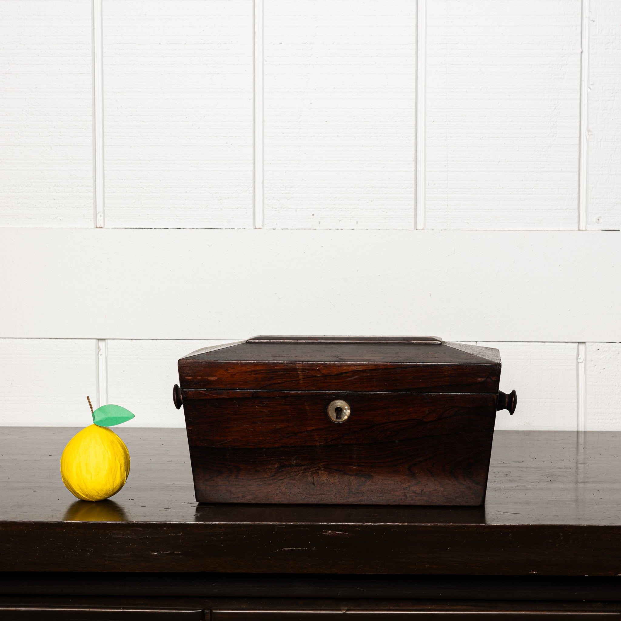 19th Century English Mahogany Sarcophagus Tea Caddy
