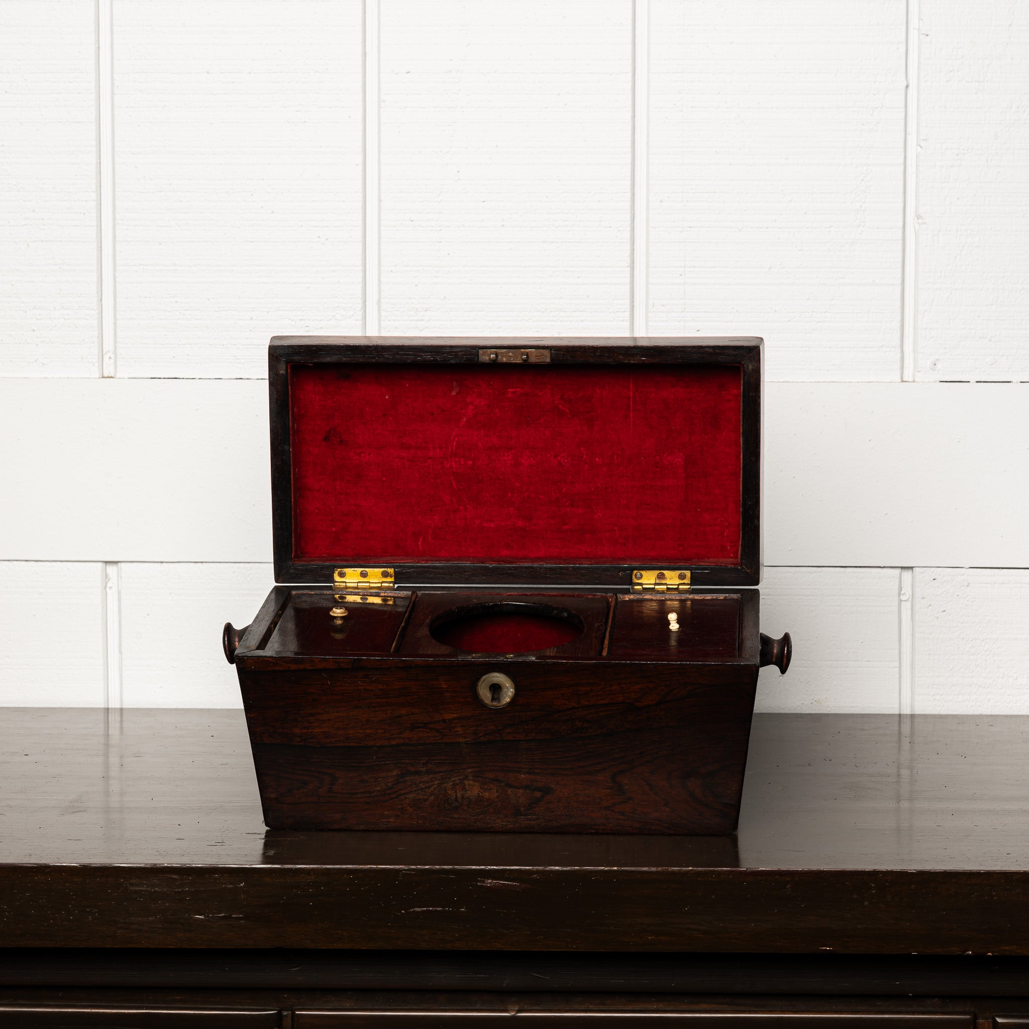 19th Century English Mahogany Sarcophagus Tea Caddy