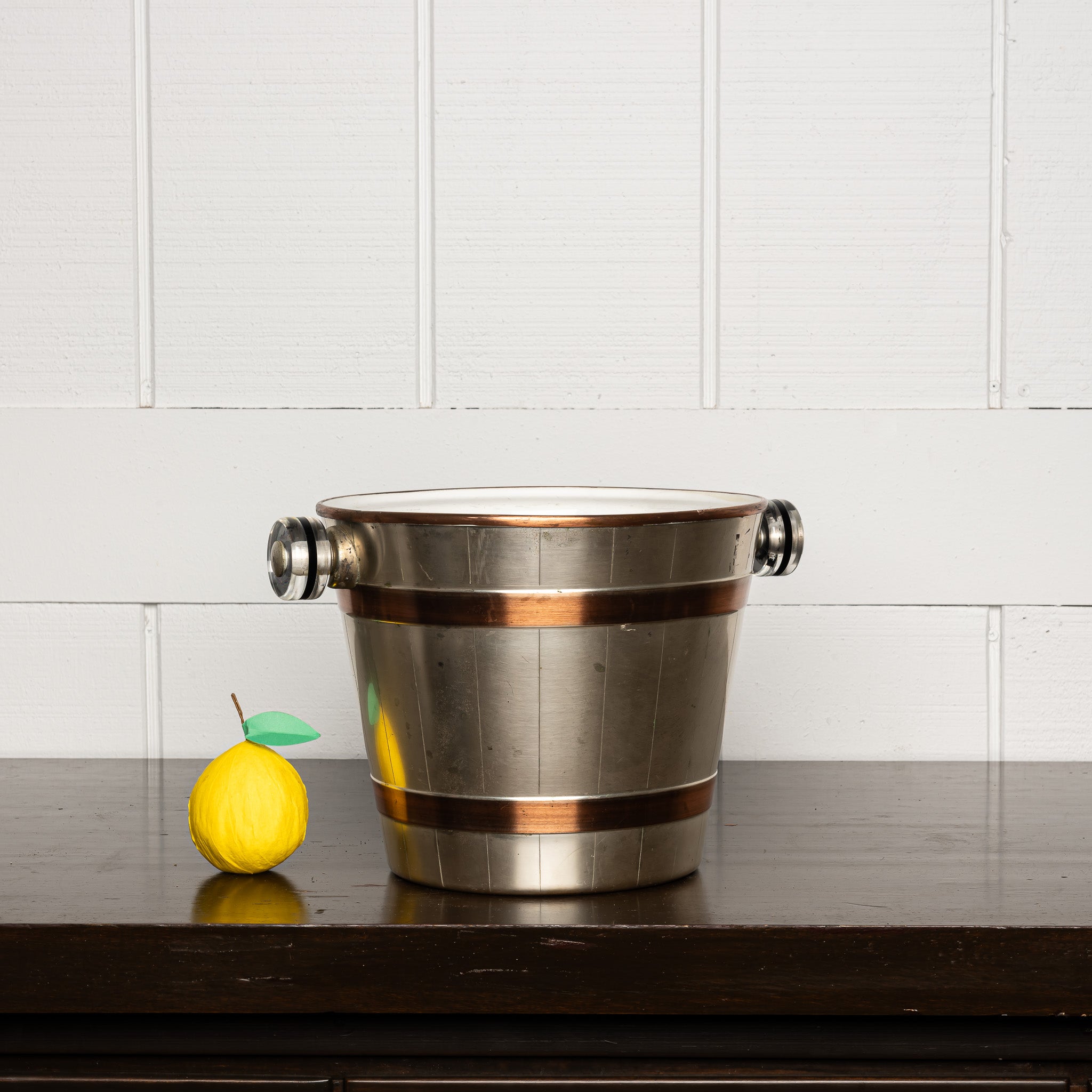 Vintage Italian Copper Wine Cooler or Champagne Bucket