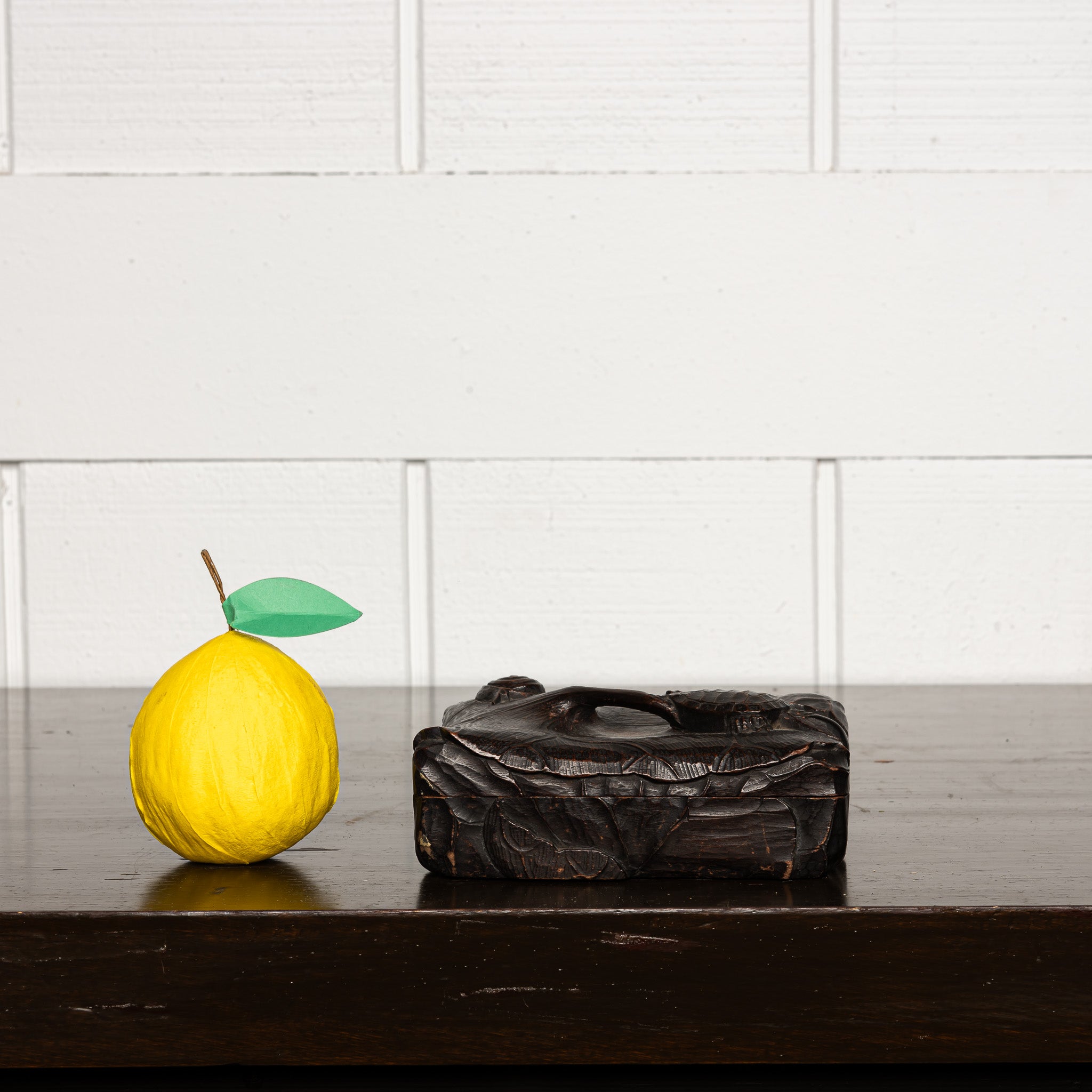 Meiji Period Japanese Carved Turtle Box