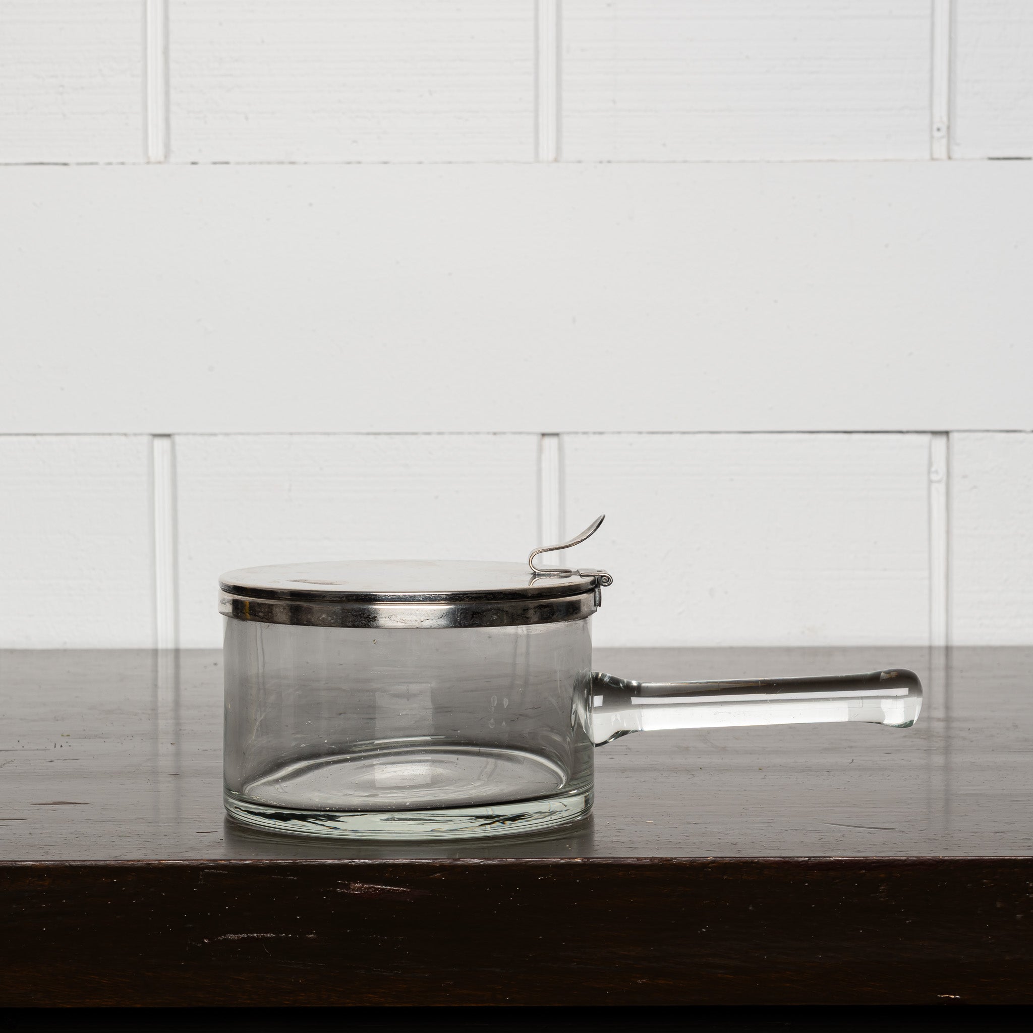 Silverplate and Glass Covered Butler, Vintage Serving Vessel