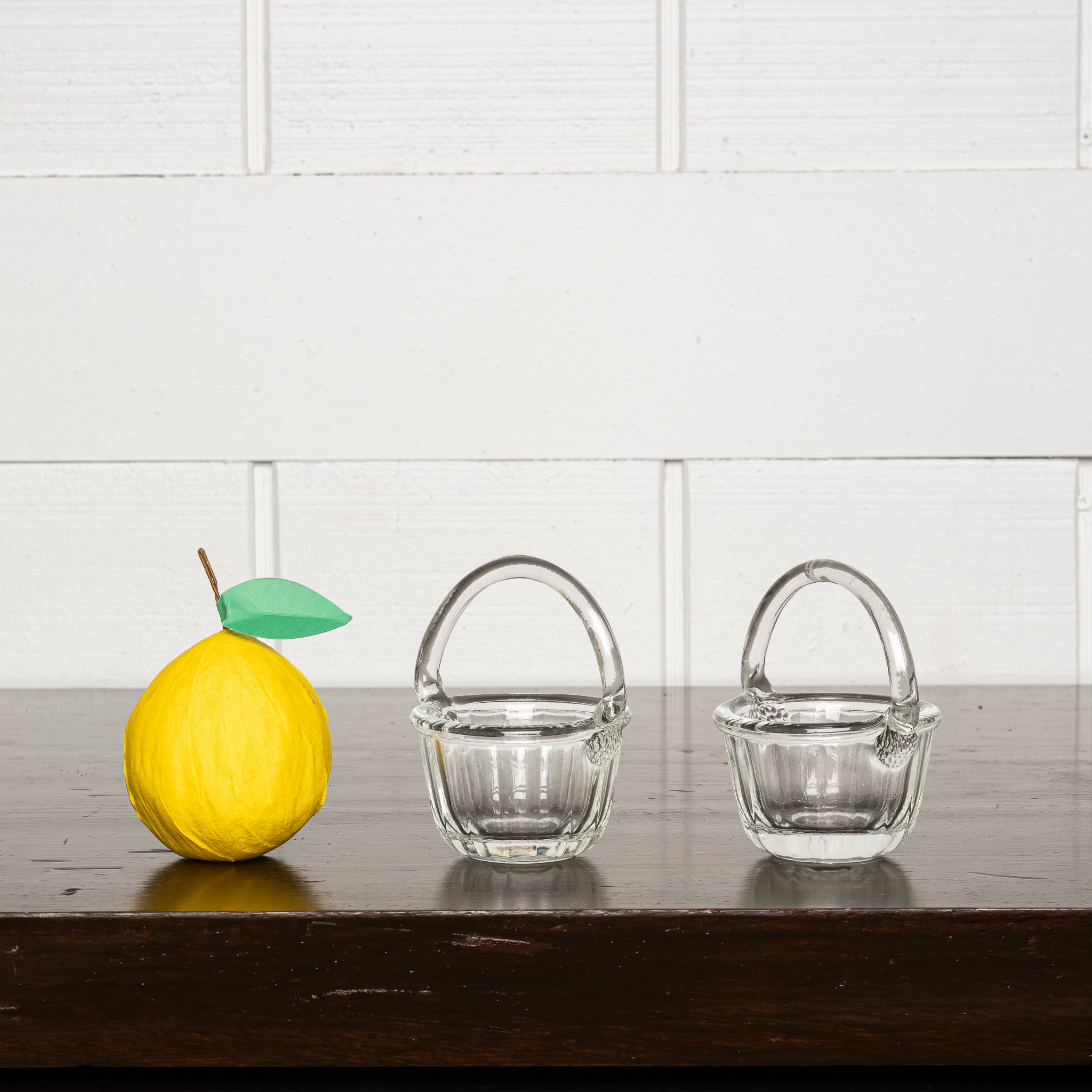 Set of 8 Blown‑Glass Basket Form Vessels (Sold as Pairs)