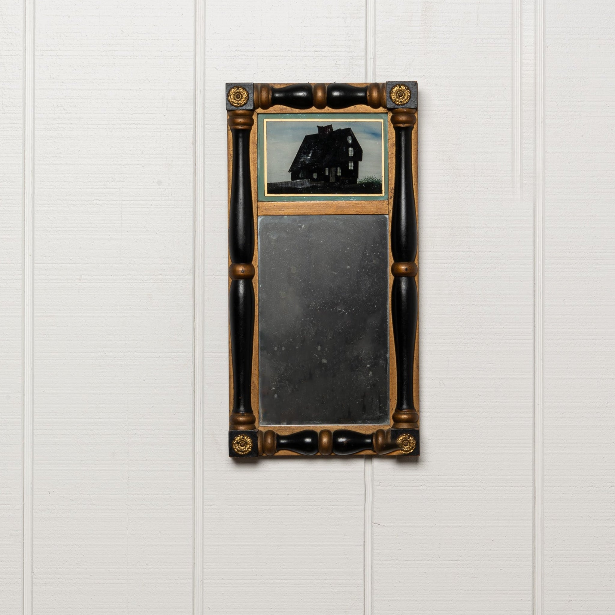 American Reverse‑Painted Sheraton Mirror
