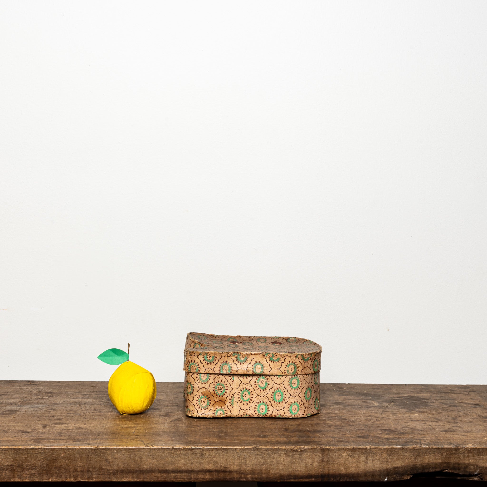 19th c. heart-shaped wallpaper box