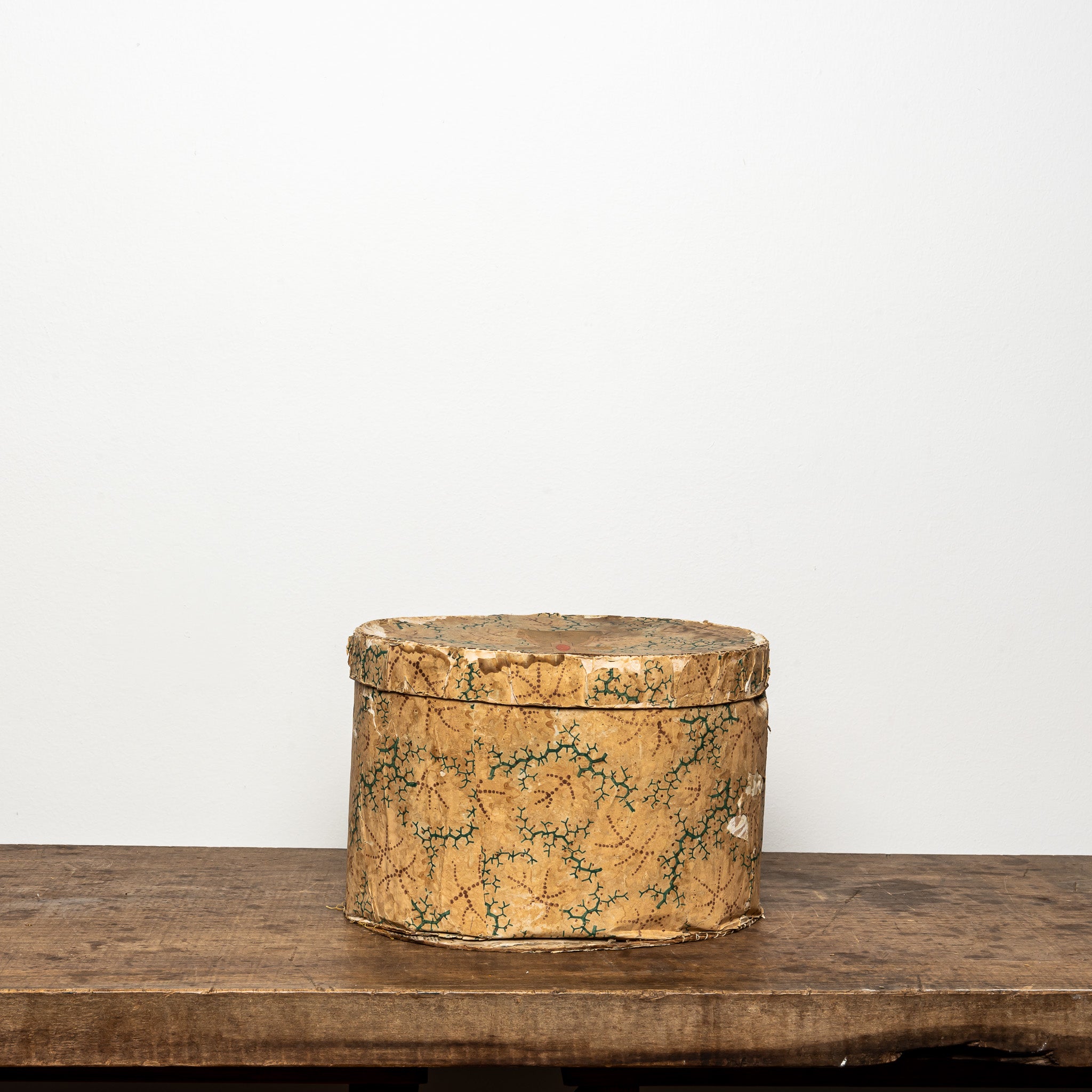 19th c. tan wallpaper box