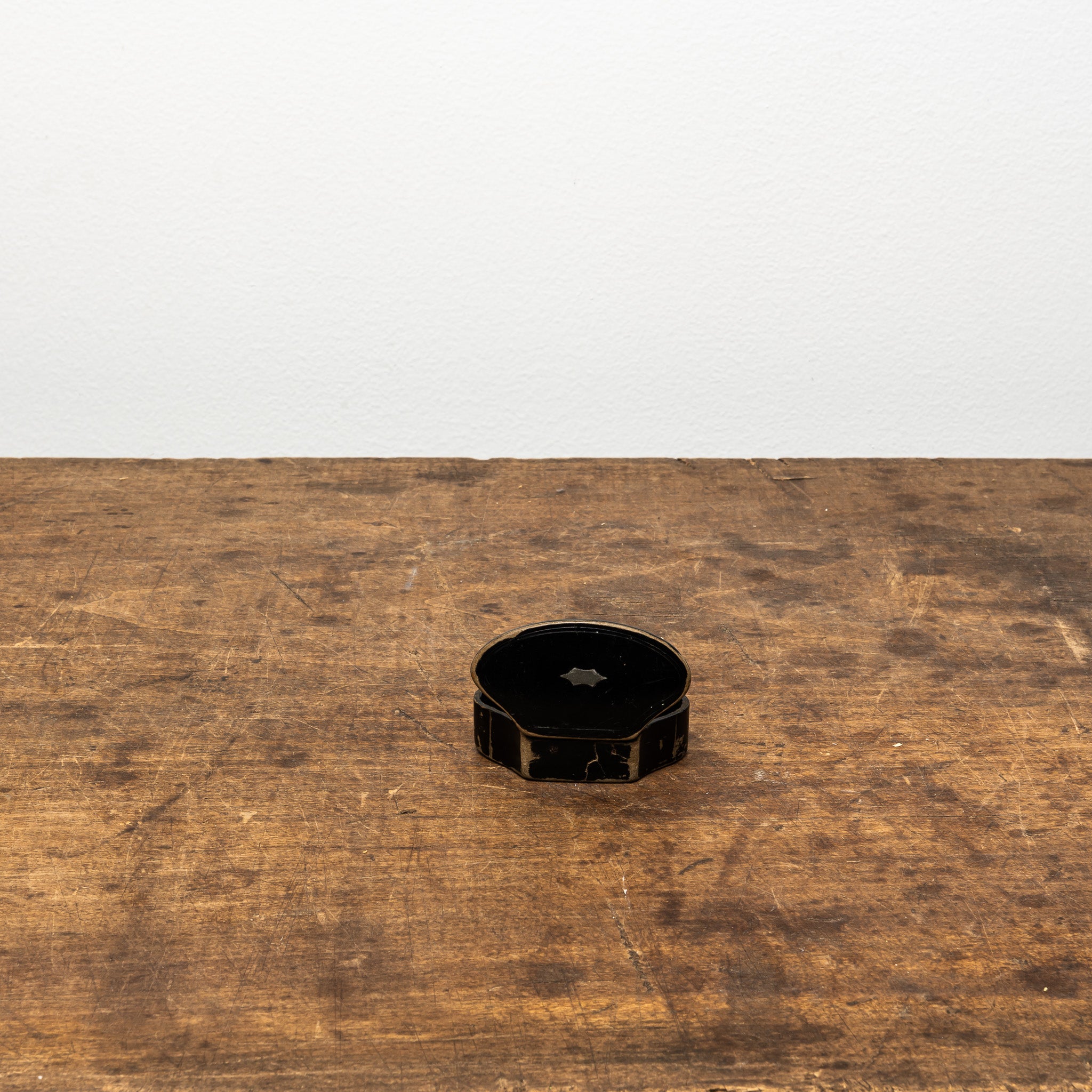 18th Century English Papier-Mâché Shell Snuff Box, Antique Snuff Box