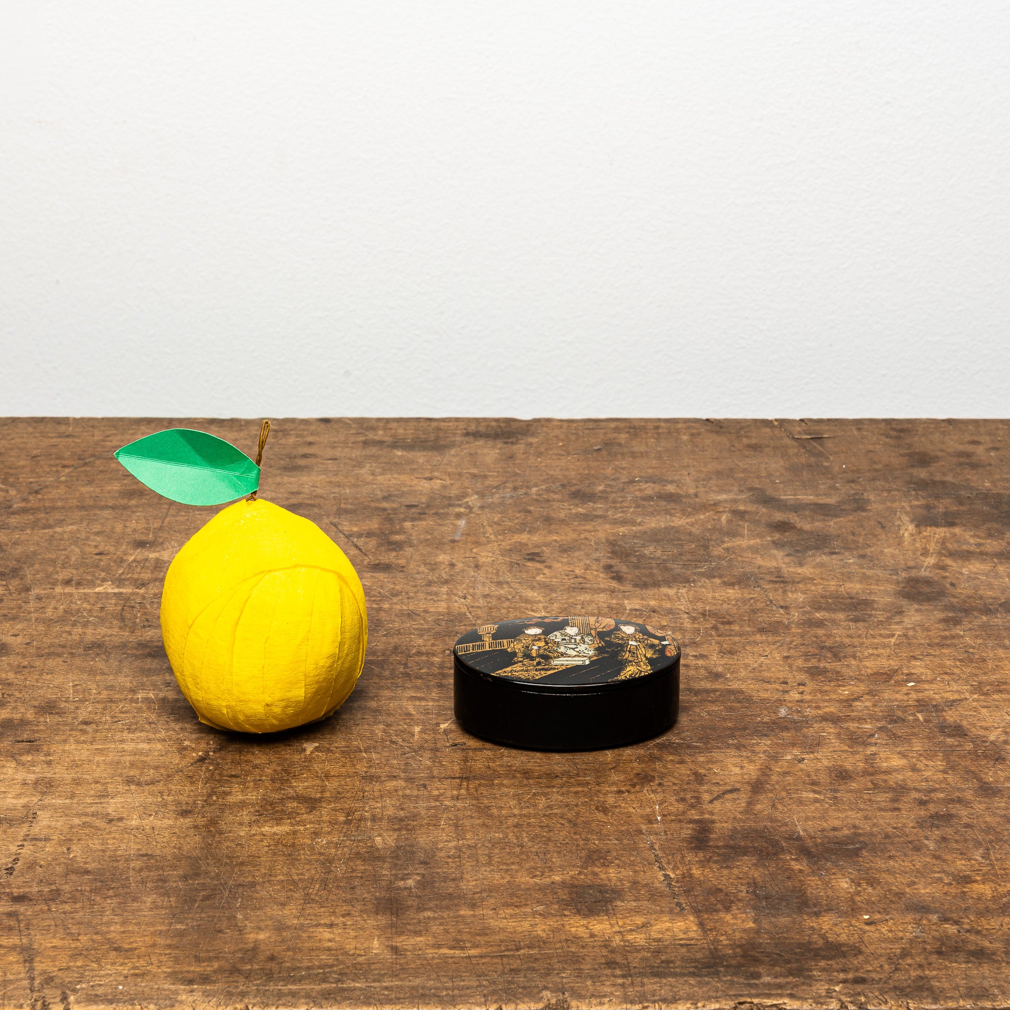 19th Century French Papier-Mâché Snuff Box, Antique Decorative Box