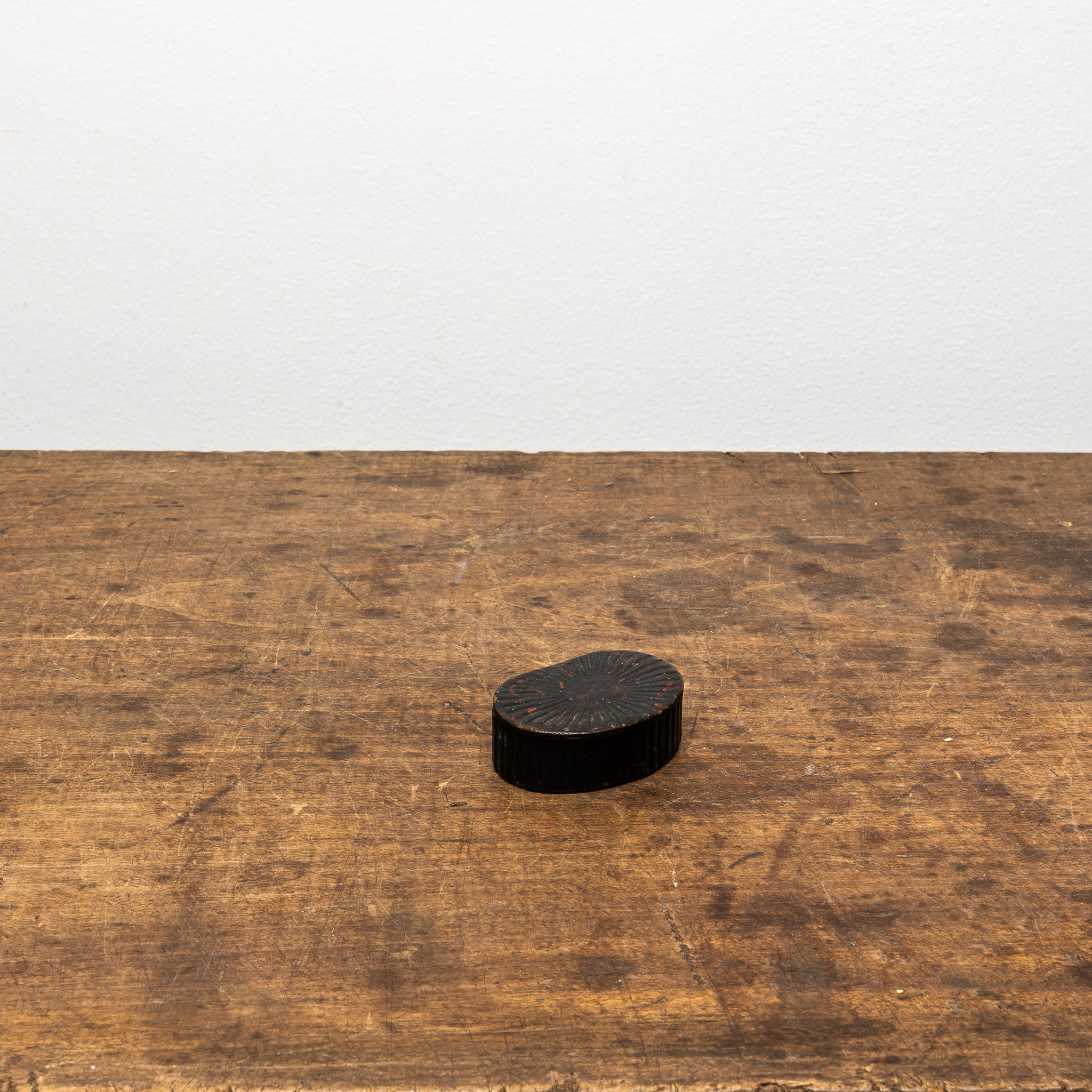 18th Century English Papier-Mâché Shell Snuff Box, Antique Box