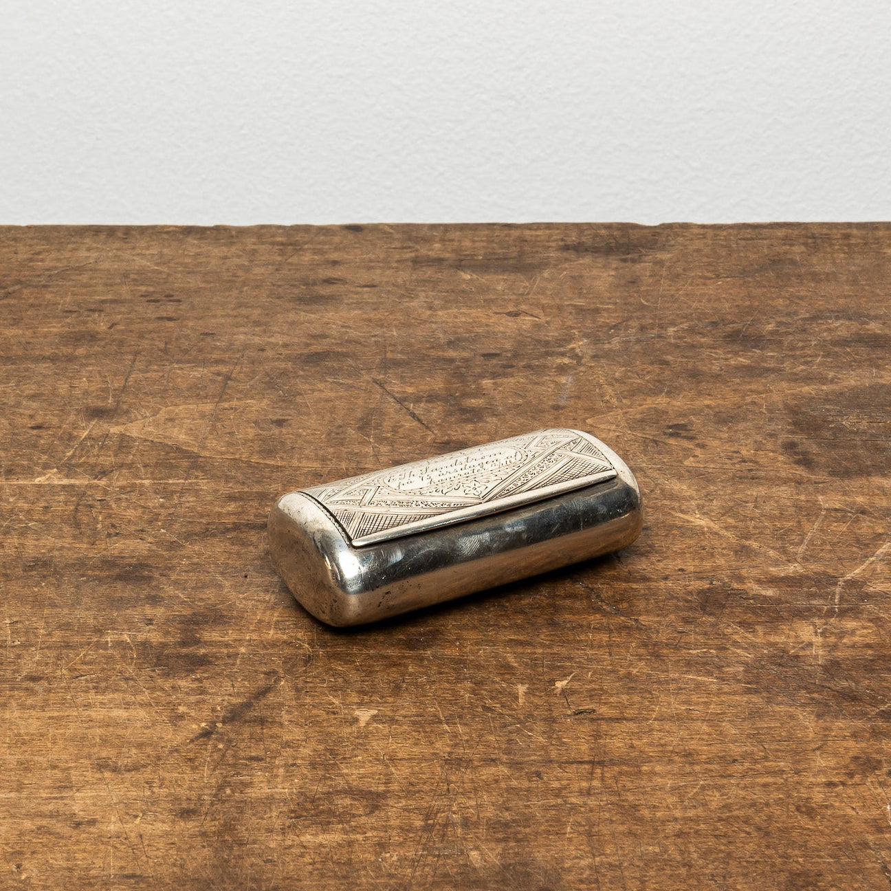 19th century Russian niello sterling silver snuff box