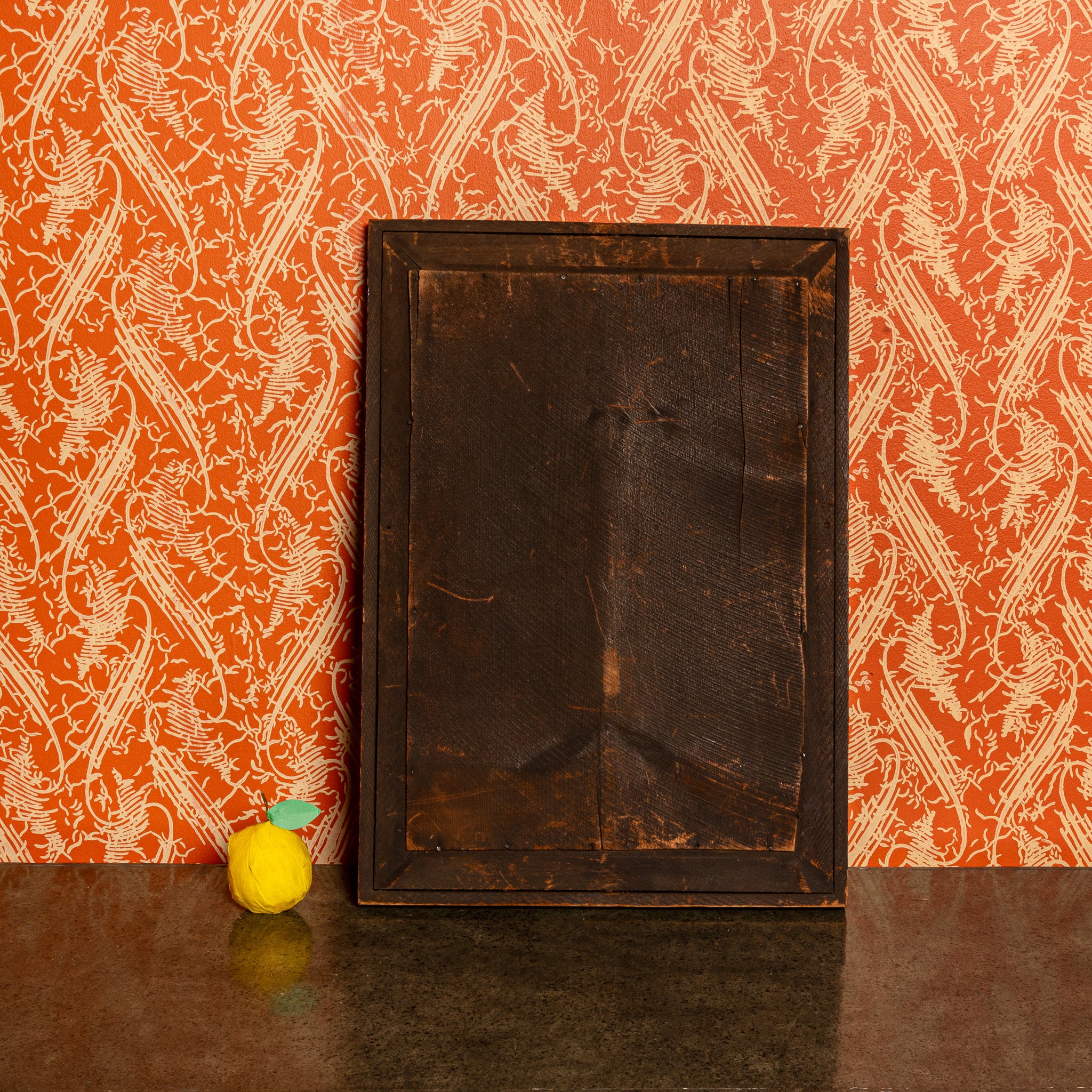 Folk art painted mirror, 19th century