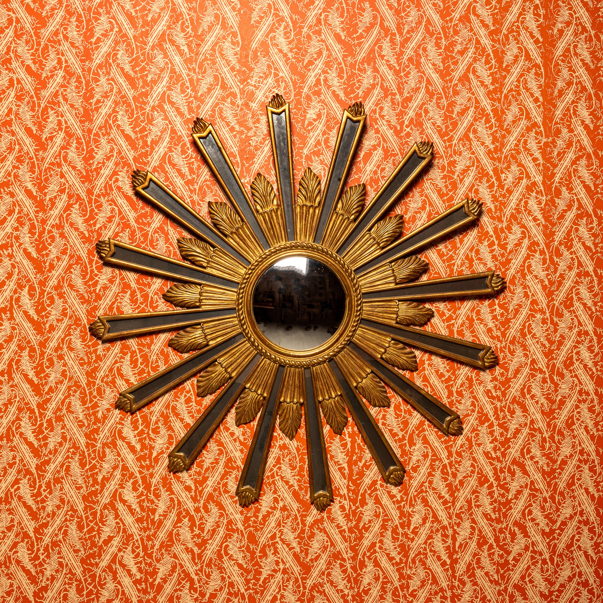 Italian Sunburst Mirror | 20th Century Giltwood