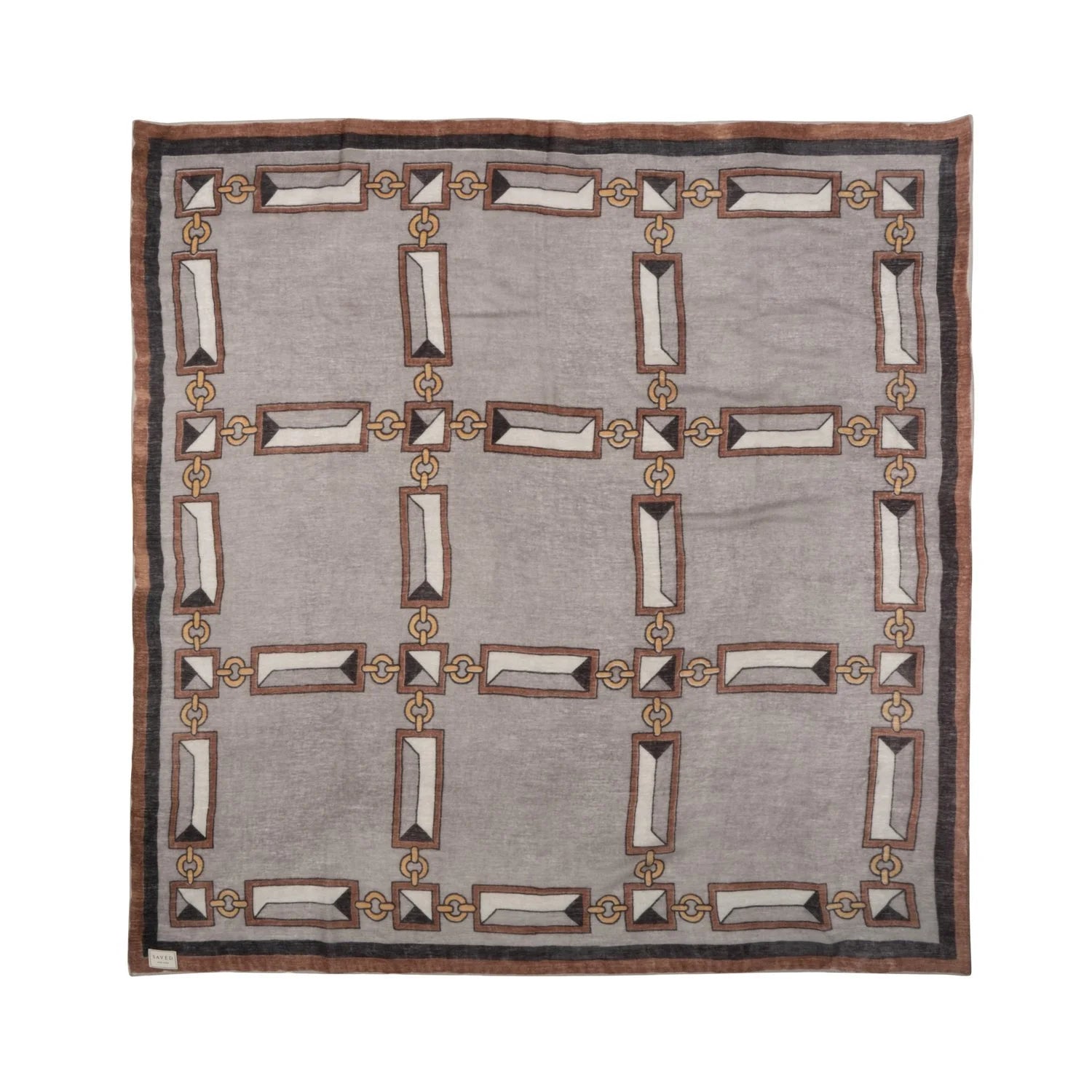 SAVED NY x Damien Nicolas Roux "BRICKS & CHAINS" Cashmere Scarves