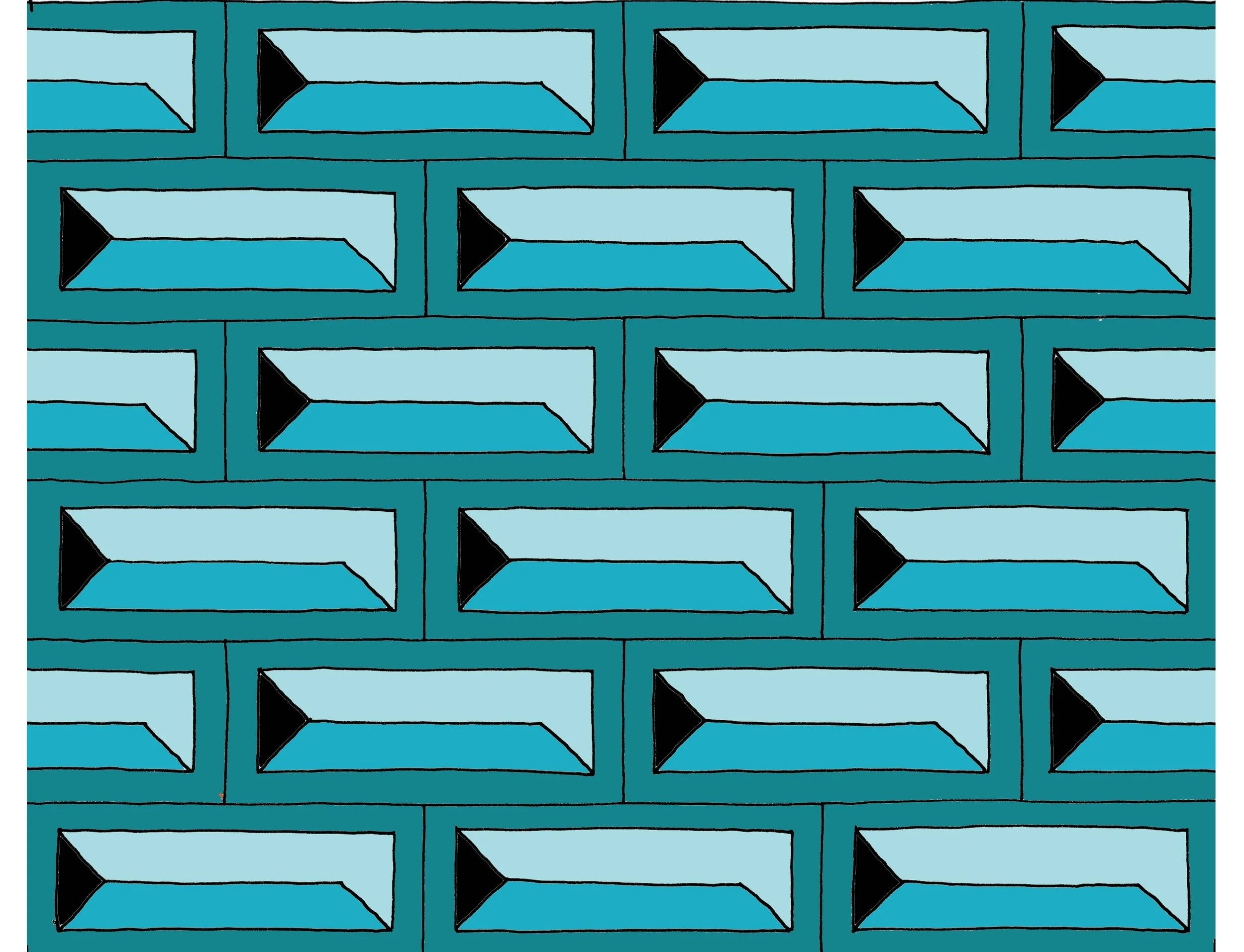 SAVED x Damien Nicolas Roux "Bricks & Shades" Wallpapers