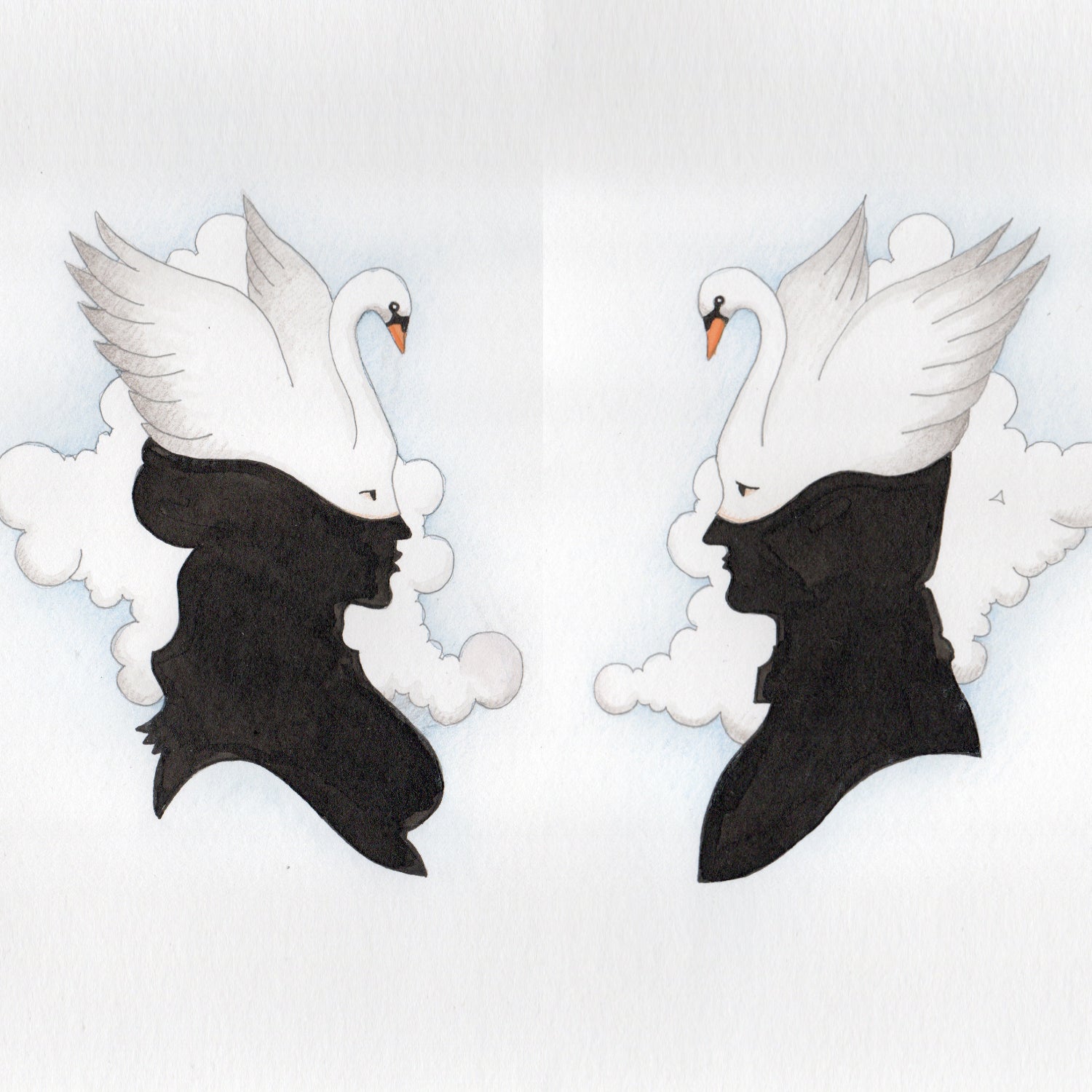 DAMIEN NICOLAS ROUX, "IN NUBIBUS, SWAN COUPLE" (2025)