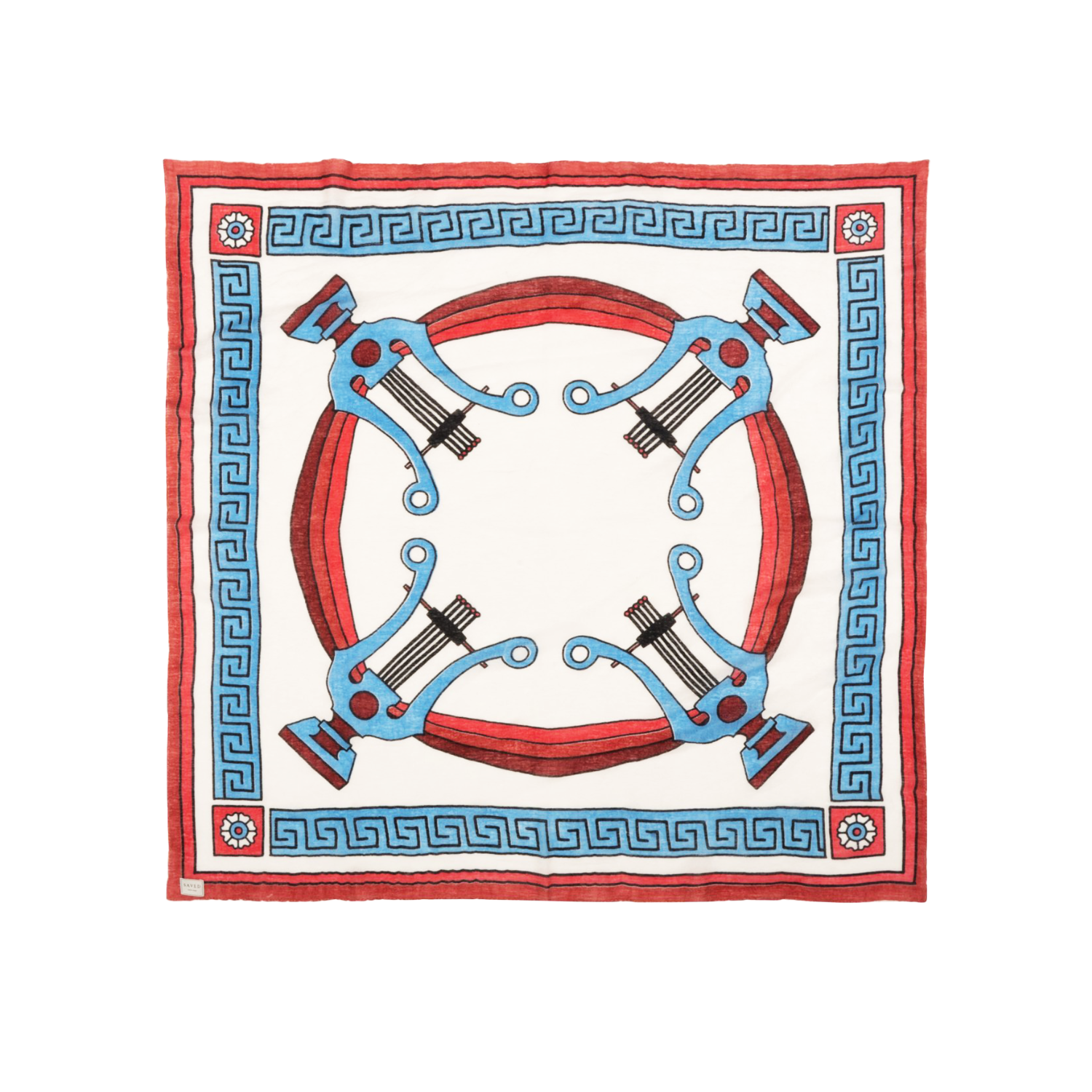 SAVED NY X DAMIEN NICOLAS ROUX "MUSE DRAPERIES" CASHMERE SCARF