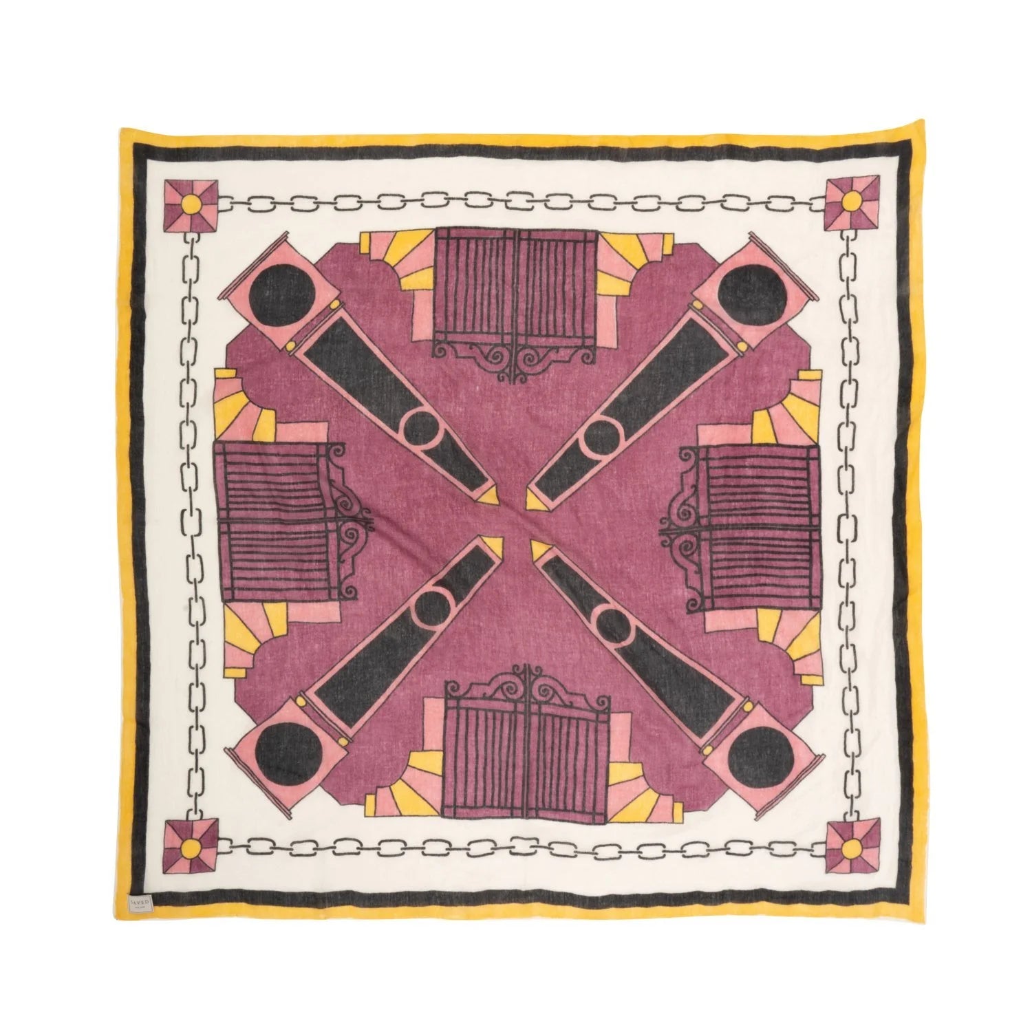SAVED NY x Damien Nicolas Roux "OBELISKS GATES" Cashmere Scarves