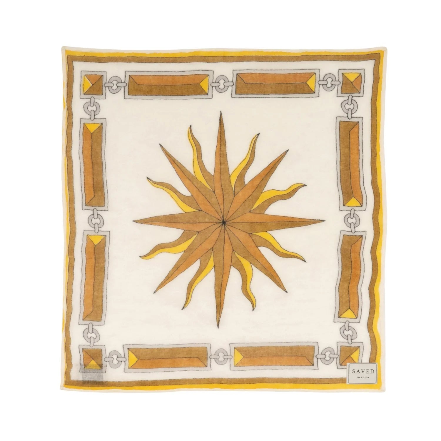SAVED NY x Damien Nicolas Roux "SUNBURST - GAVROCHE" Cashmere Scarves