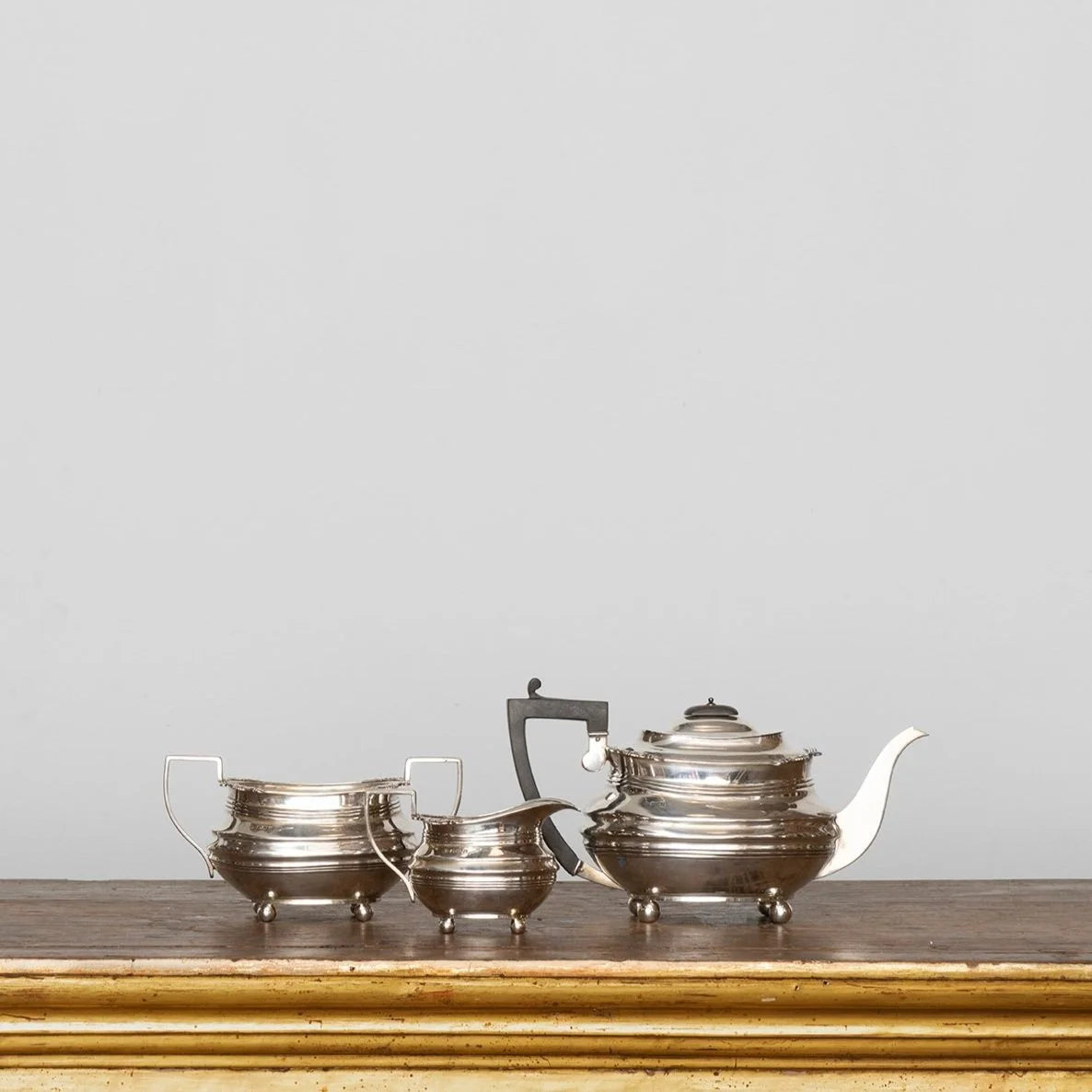 EDWARDIAN BACHELOR'S STERLING SILVER TEA SET