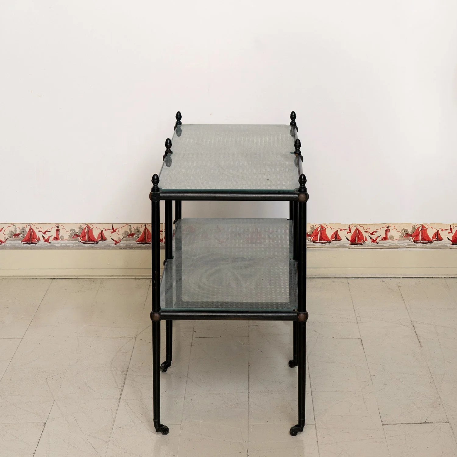 ENGLISH REGENCY CANED ETAGERE