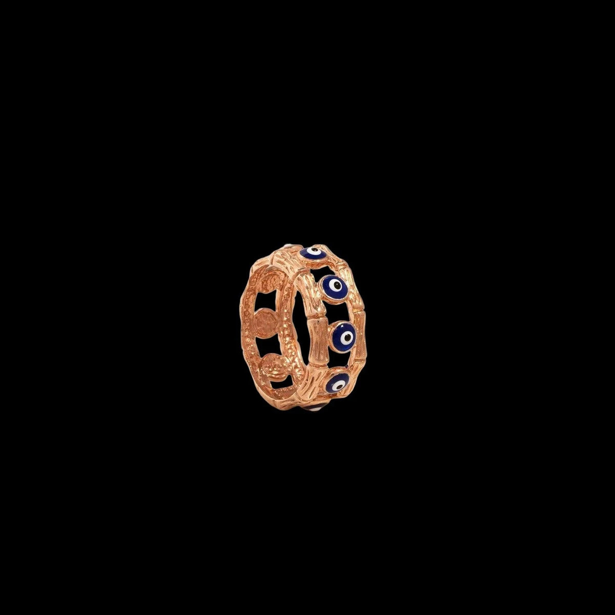 "EVIL EYE" ROSE GOLD VERMEIL RING, catalog view