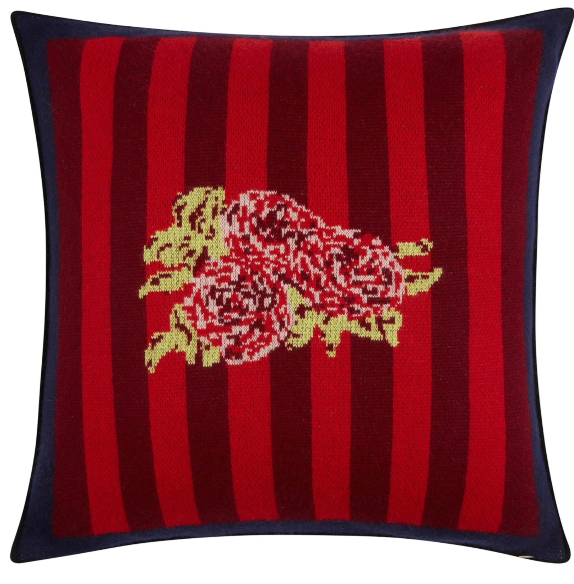 Leopard Stripes Dark Blue Pillow