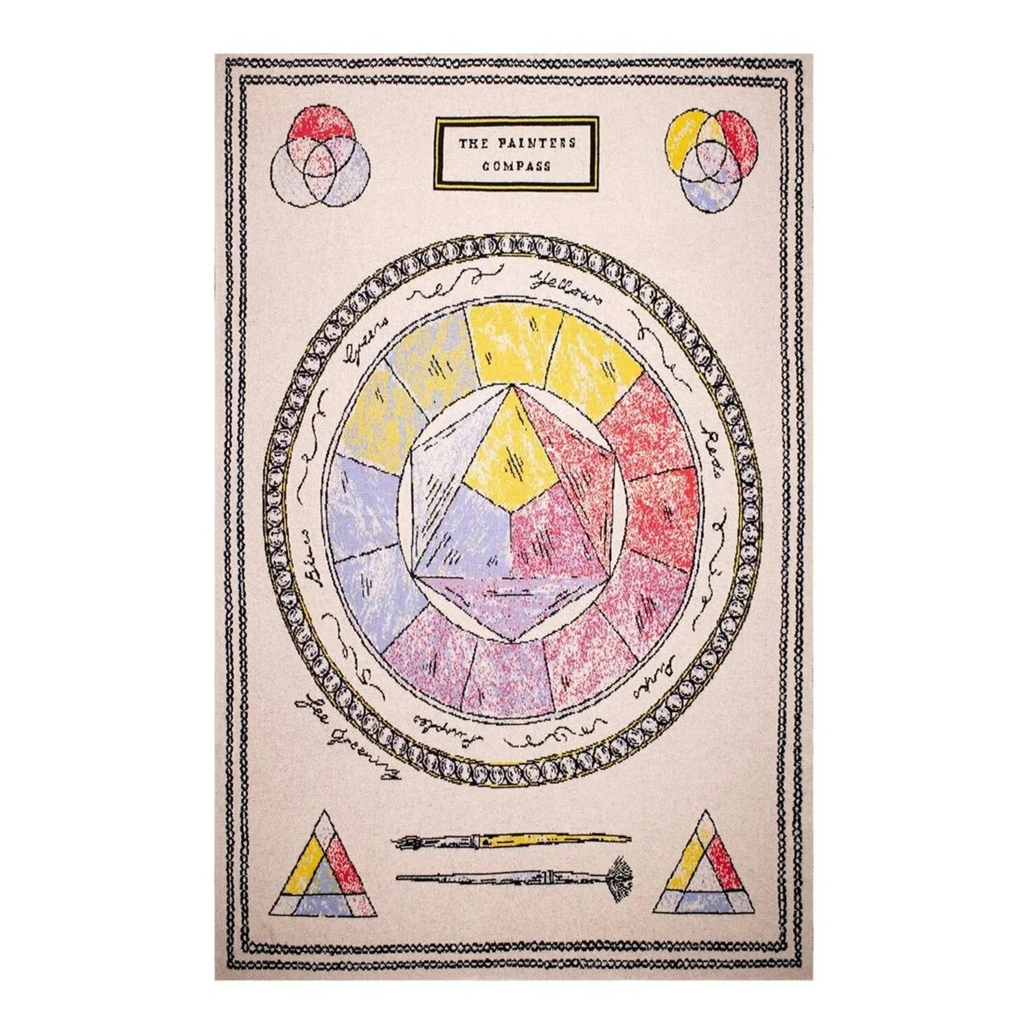 FEE GREENING - PAINTERS COMPASS Cashmere Blanket